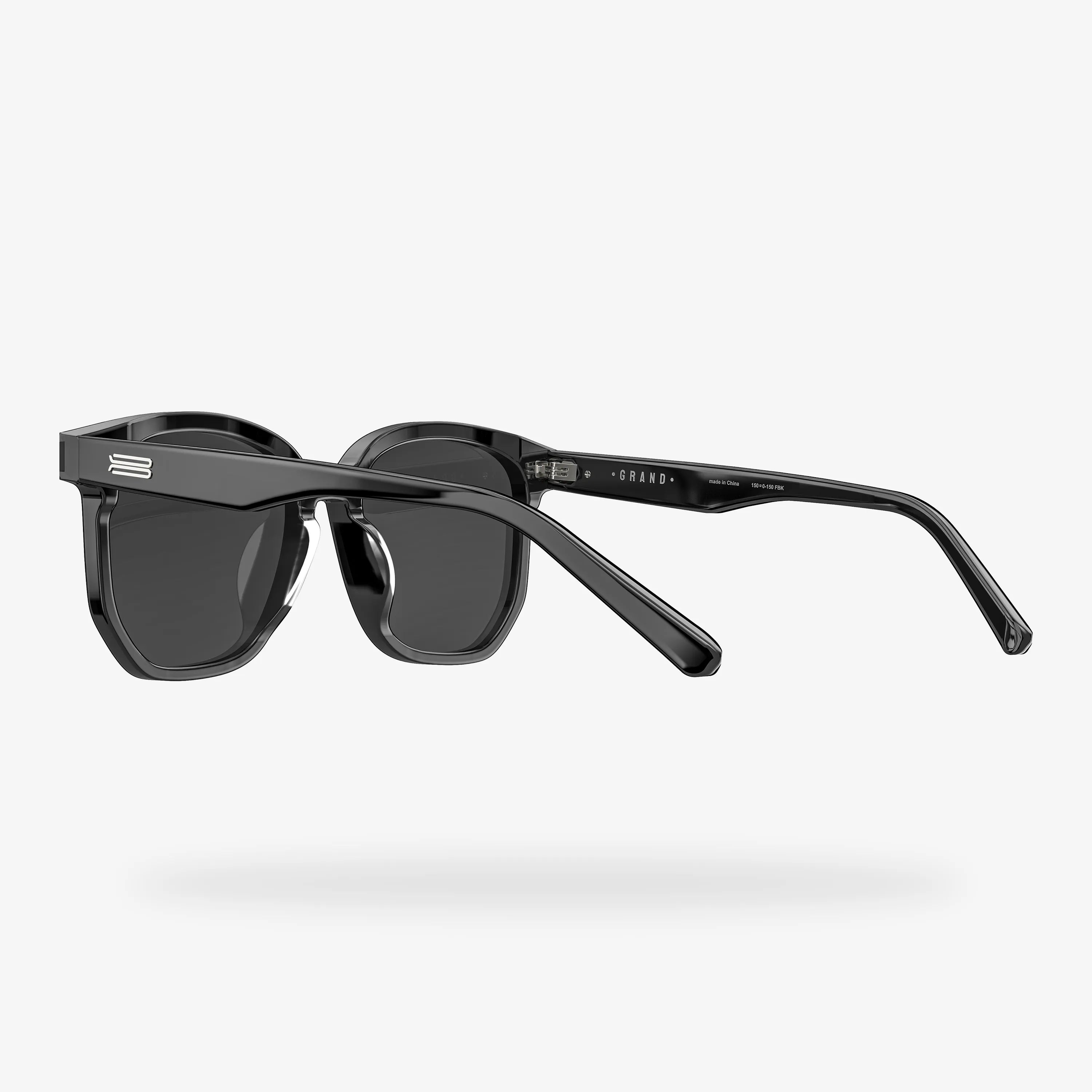 Gafas de sol cuadradas negras de acetato Grand