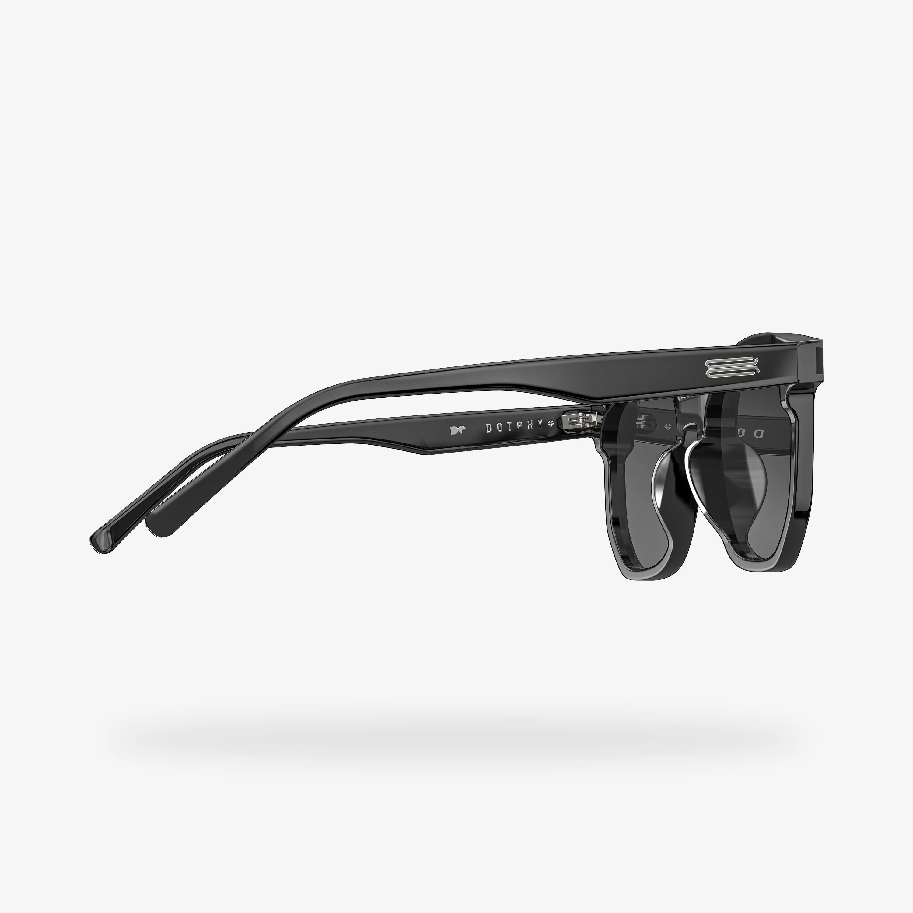 Gafas de sol cuadradas negras de acetato Grand