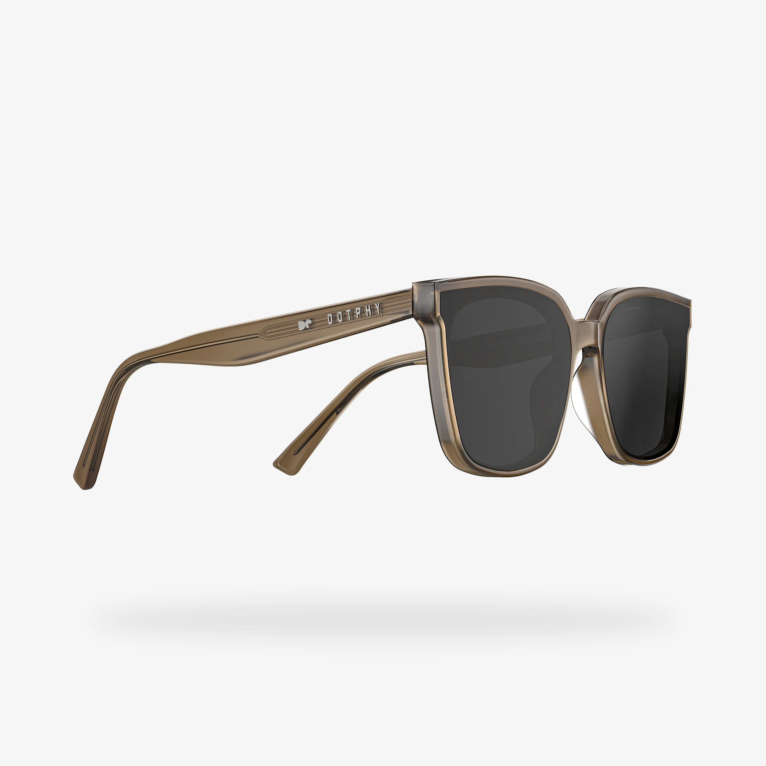 Gafas de sol cuadradas marrones de acetato Muse