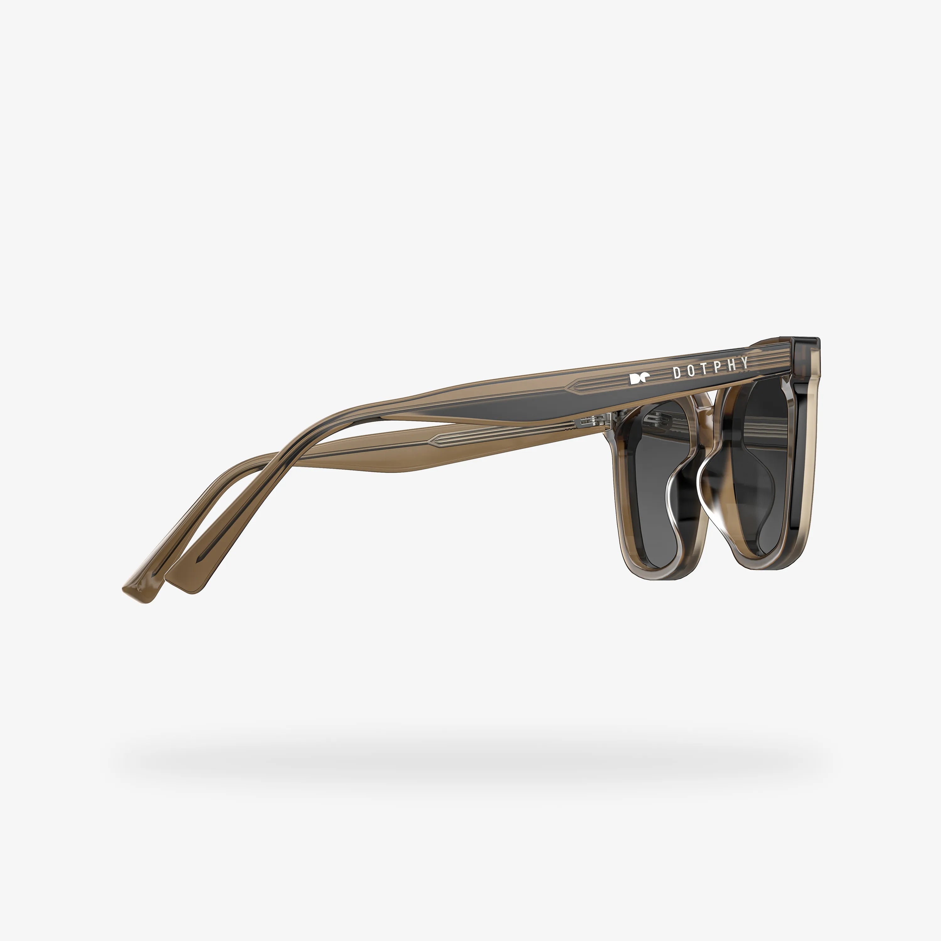 Gafas de sol cuadradas marrones de acetato Muse