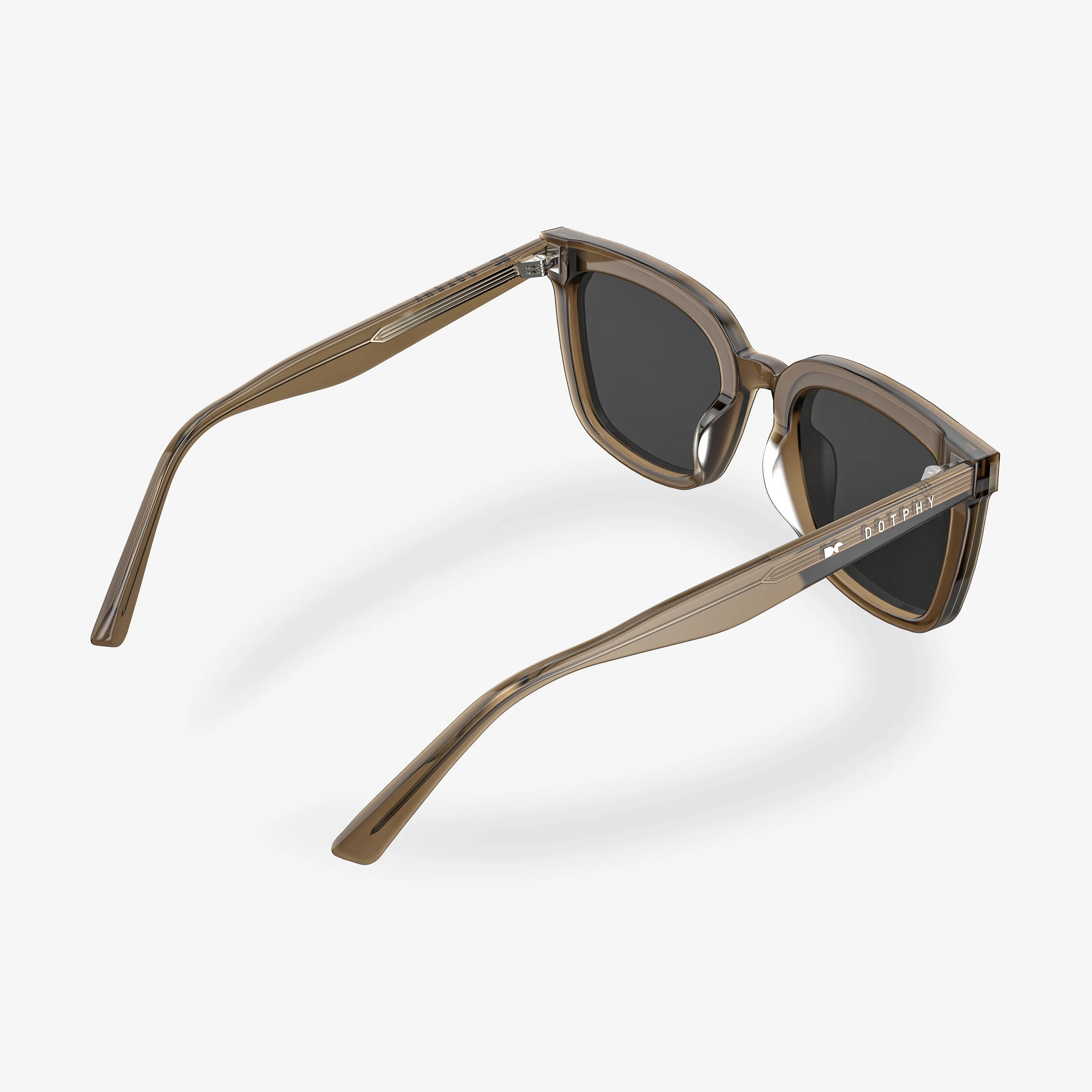 Gafas de sol cuadradas marrones de acetato Muse