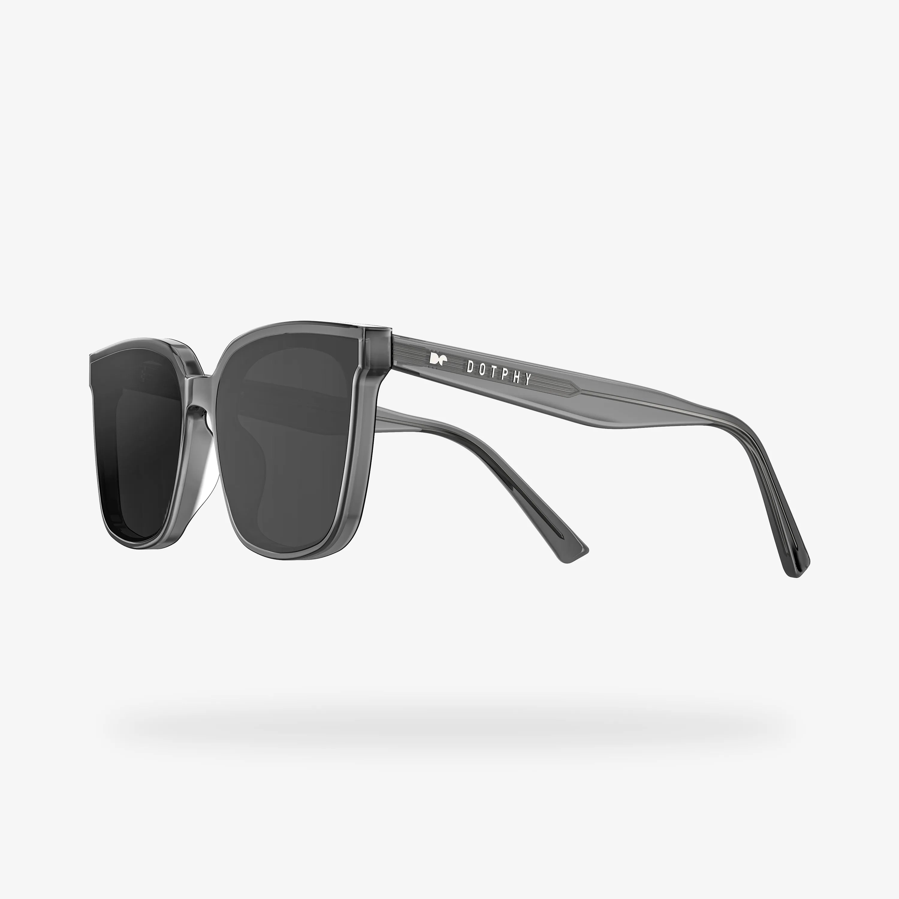 Muse Gray Square Acetate Sunglasses