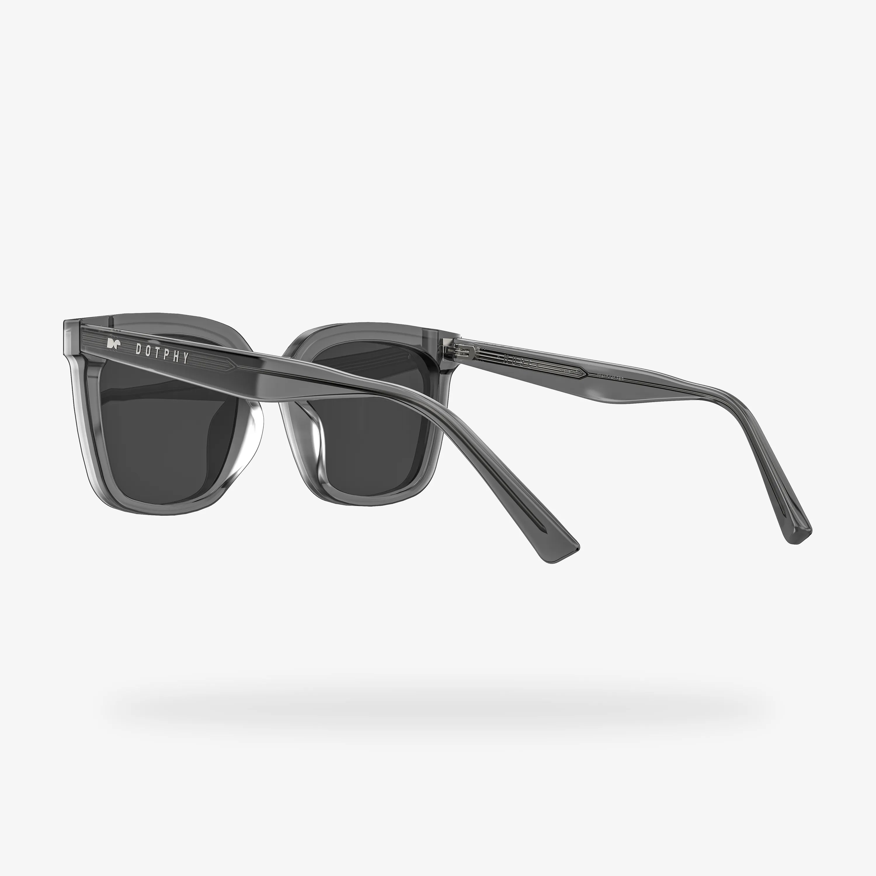 Muse Gray Square Acetate Sunglasses