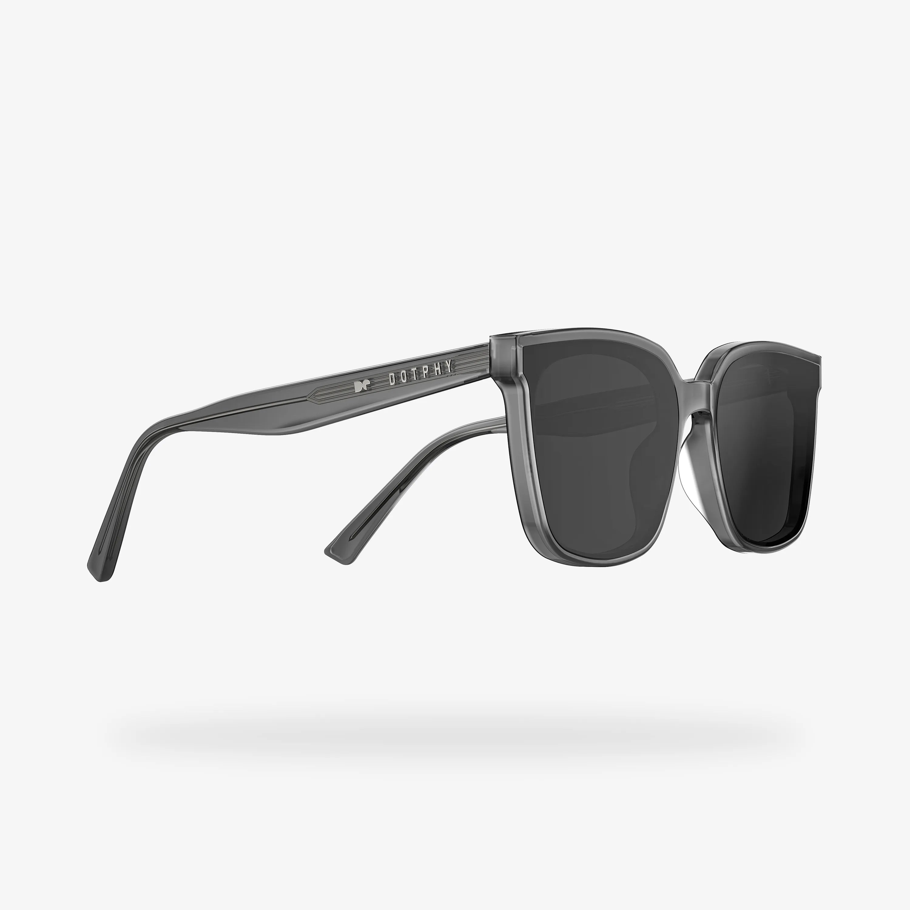 Muse Gray Square Acetate Sunglasses