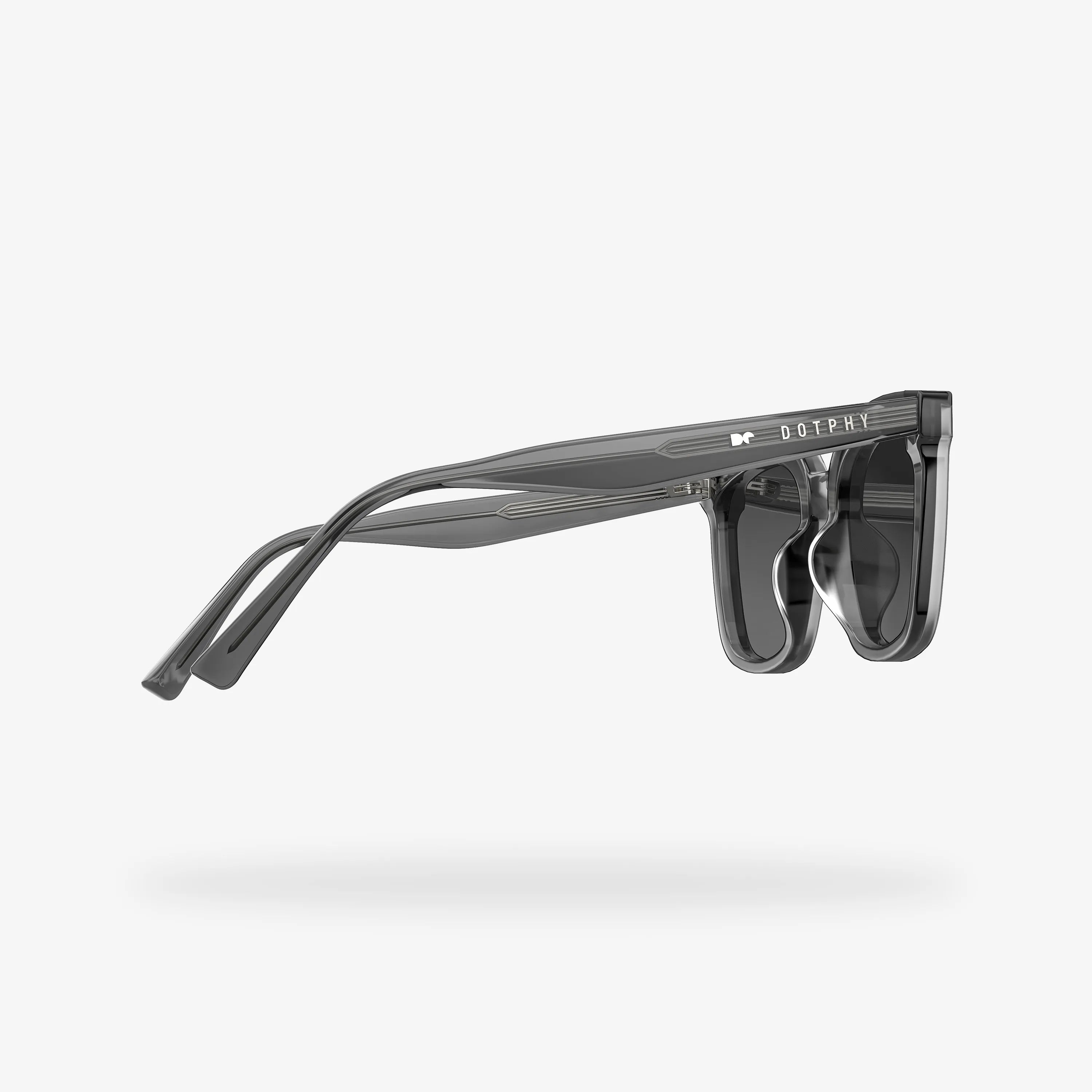 Muse Gray Square Acetate Sunglasses