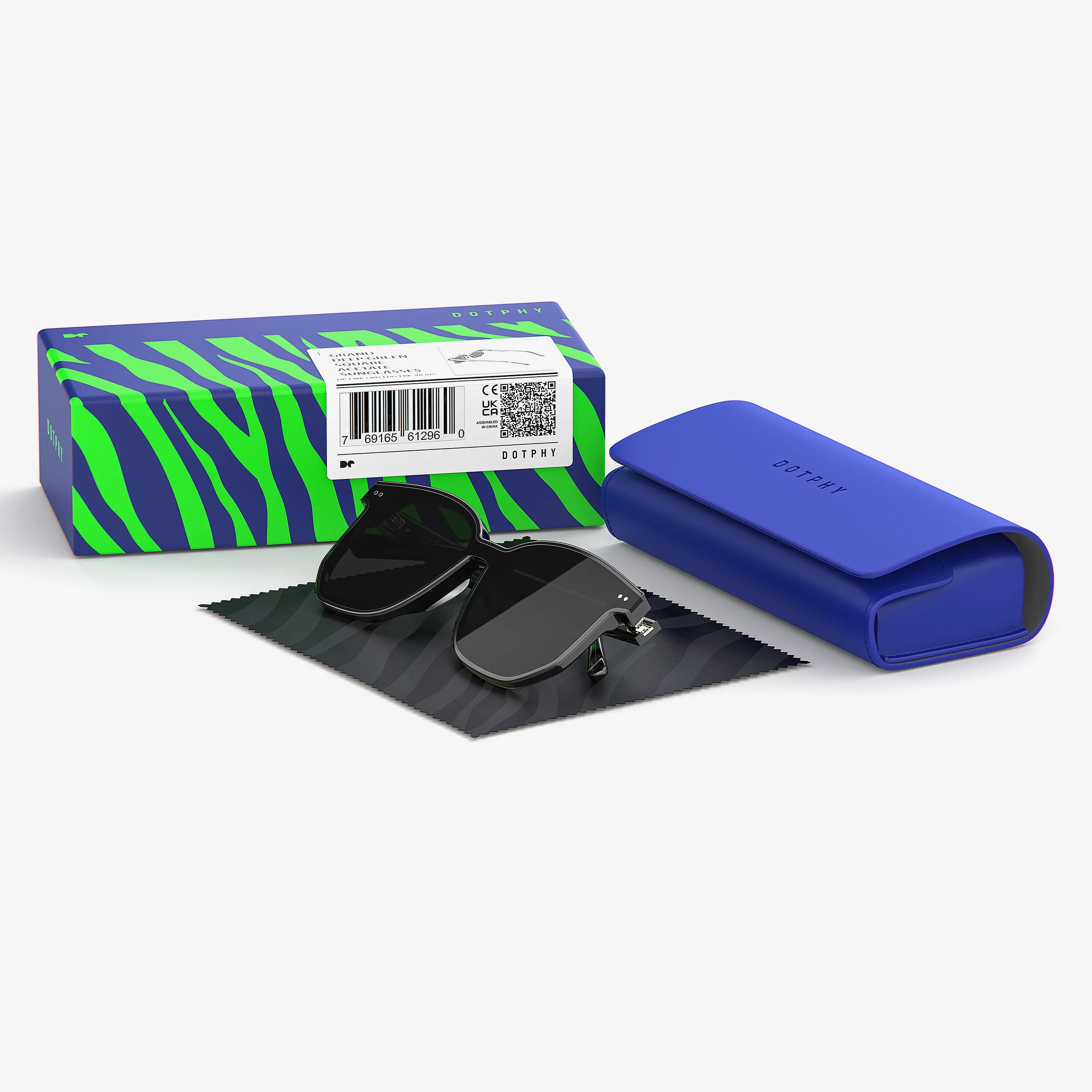 Grand Deep Green Square Acetate Sunglasses 딥 그린 스퀘어 아세테이트 선글라스