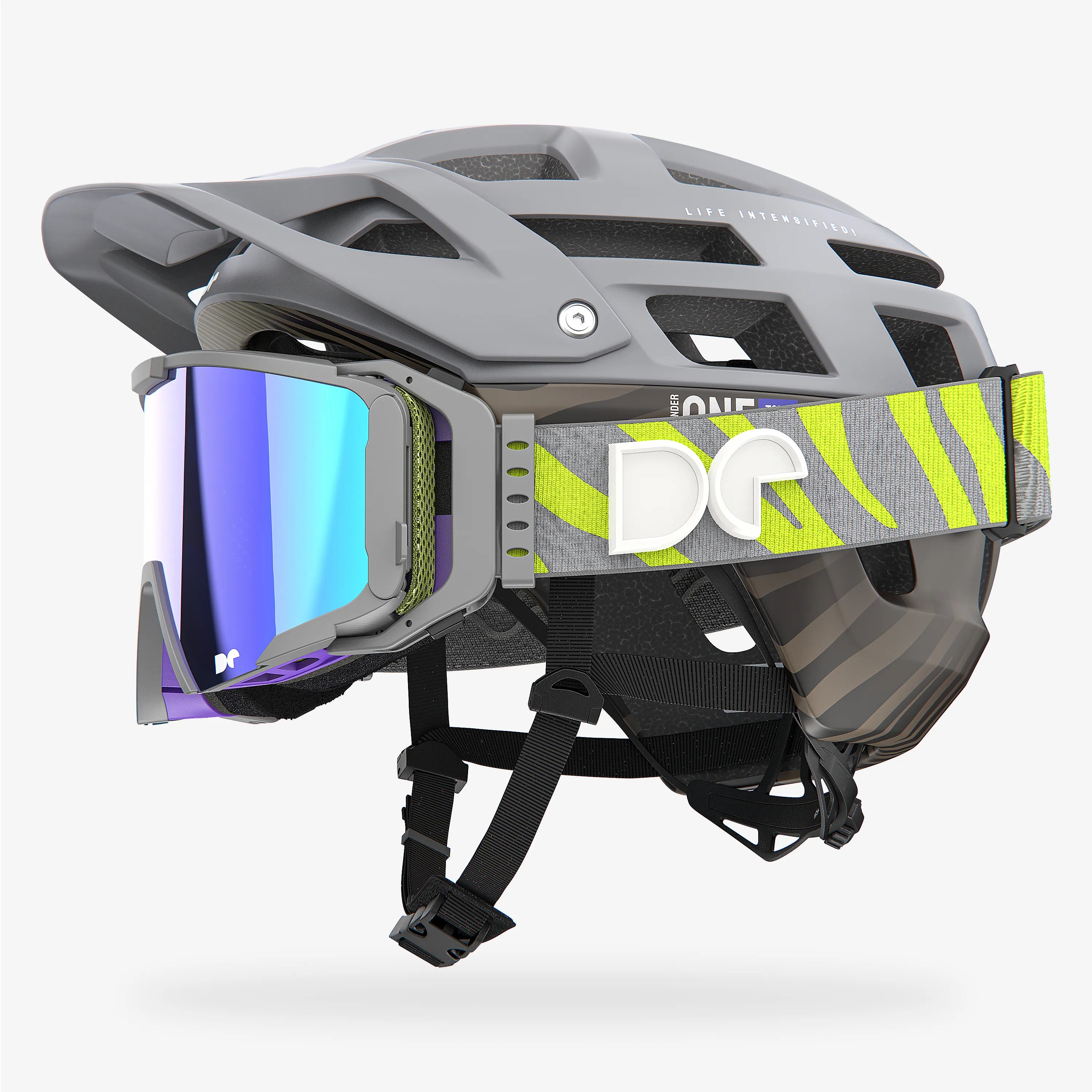 Defender One Tour Nardo Gray Mountain Bike Helmet + Sporter Boostup All Road Goggle