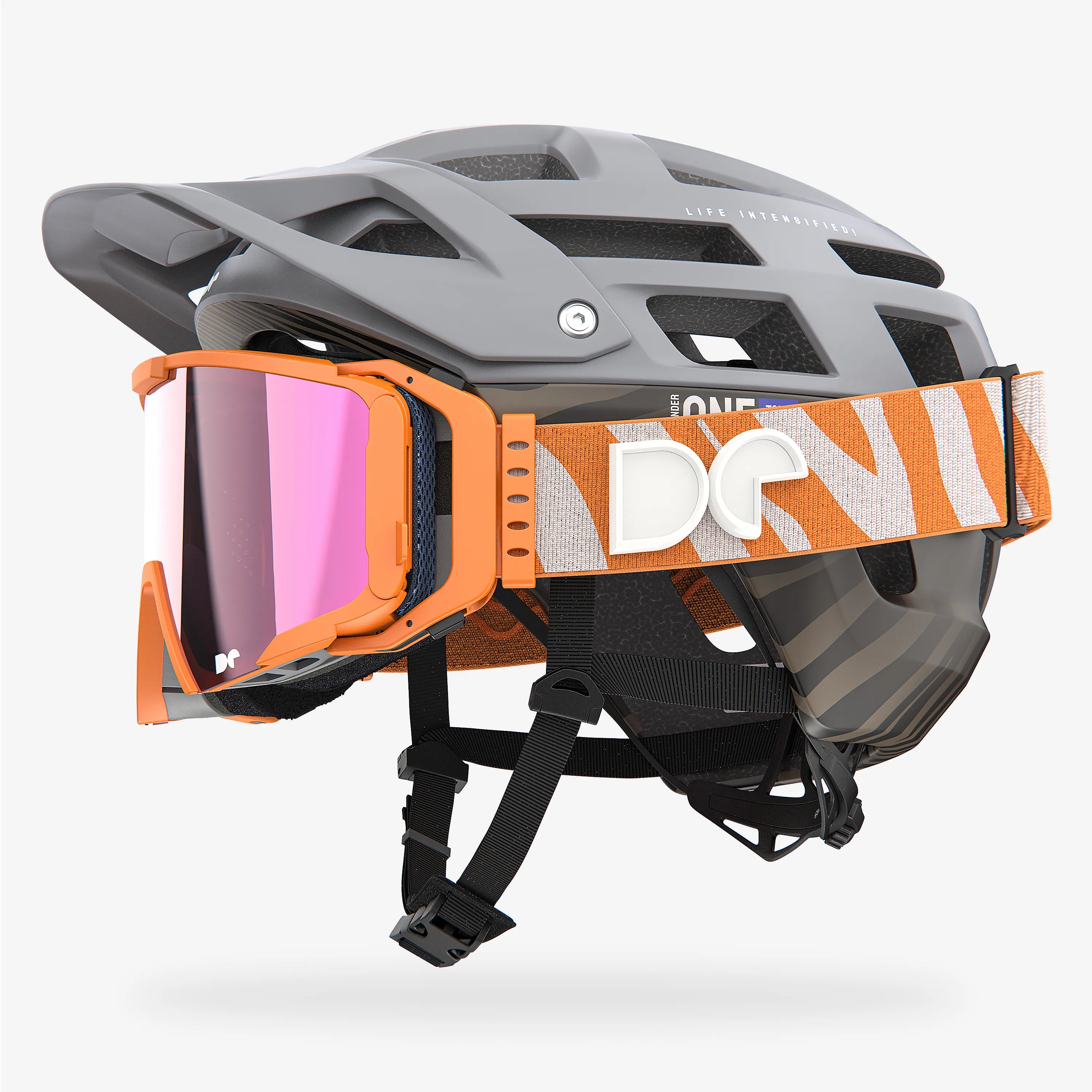 Defender One Tour Nardo Gray Mountain Bike Helmet + Sporter Boostup All Road Goggle