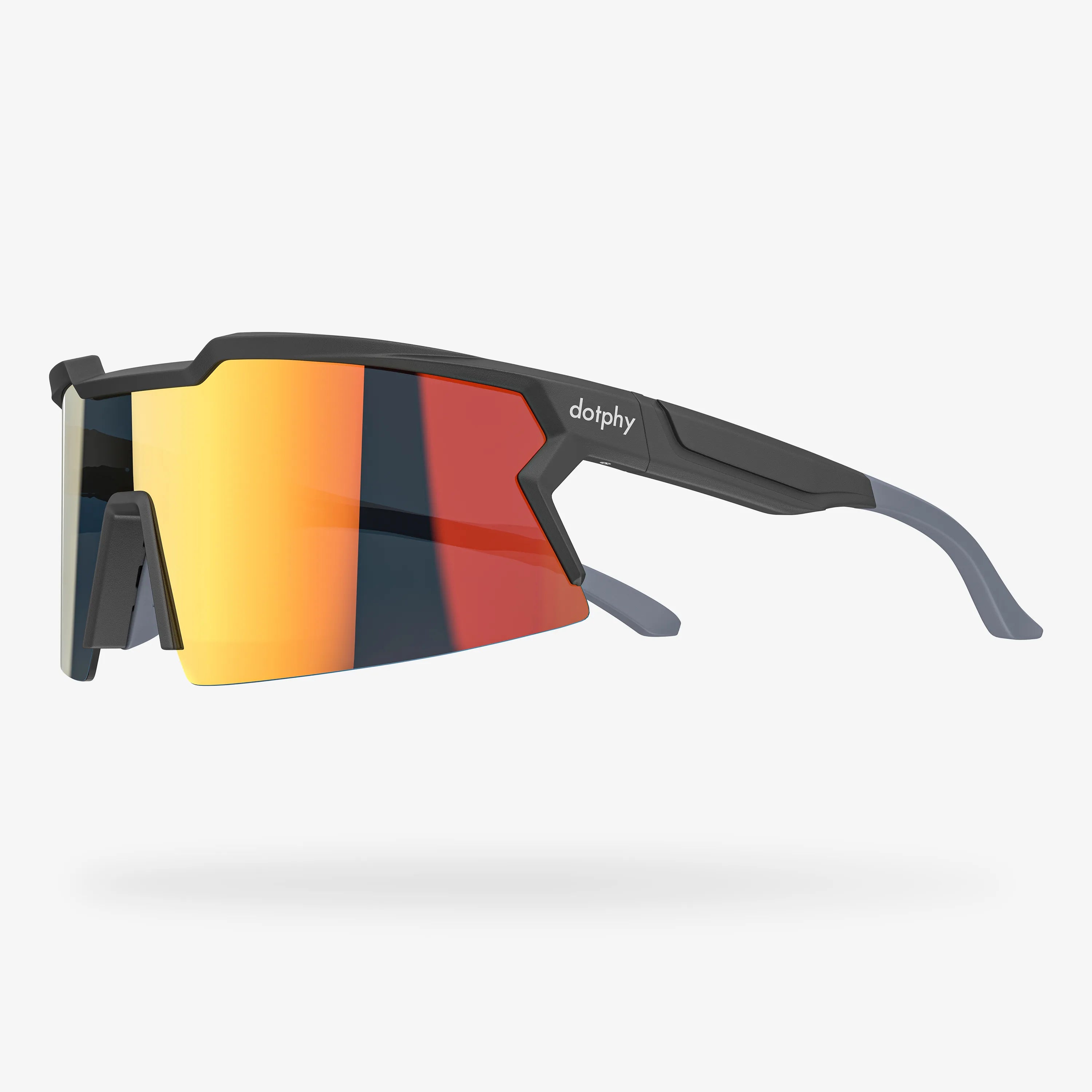 Reform2 Charcoal Rectangle Sport Sunglasses