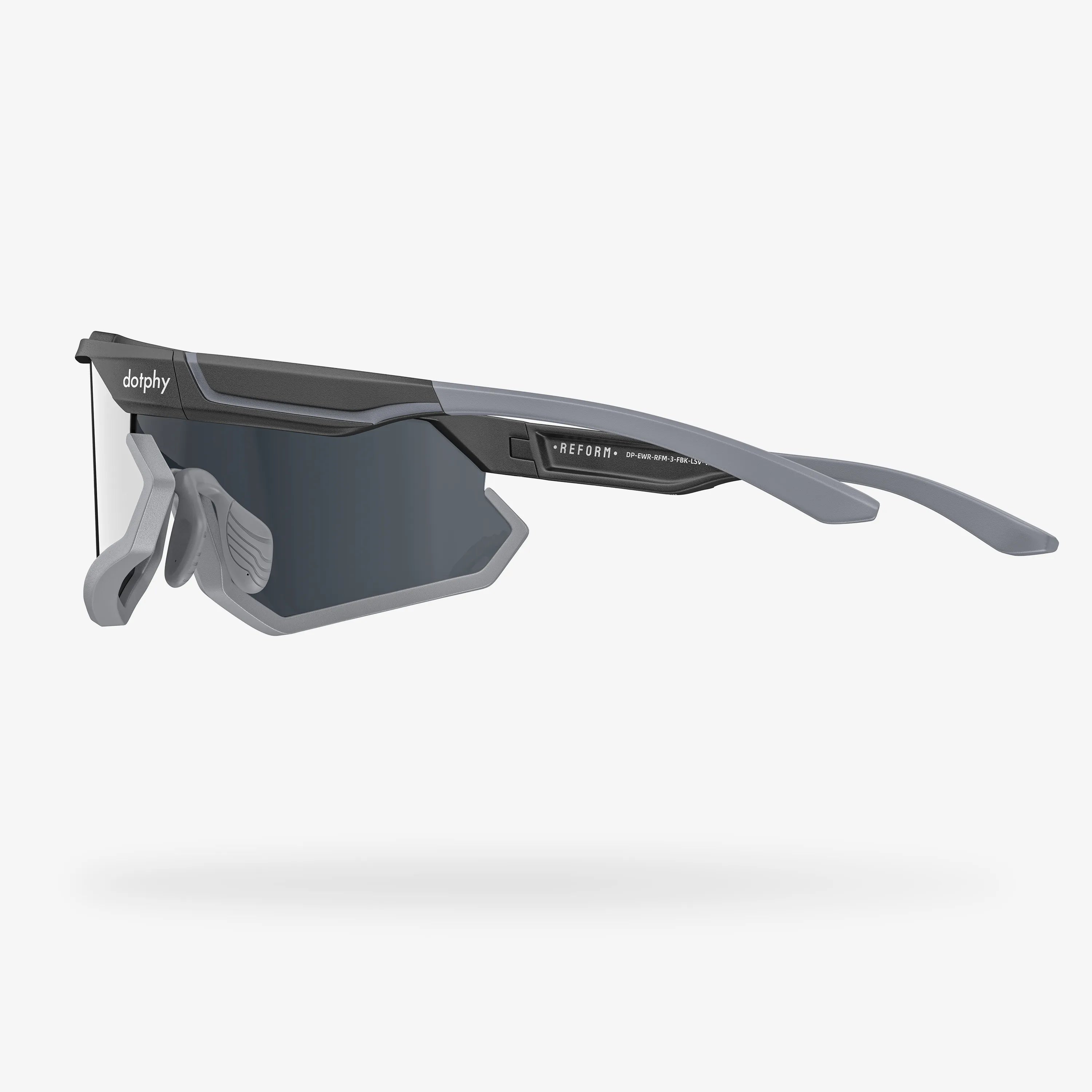 Reform3 Charcoal Rectangle Sport Sunglasses