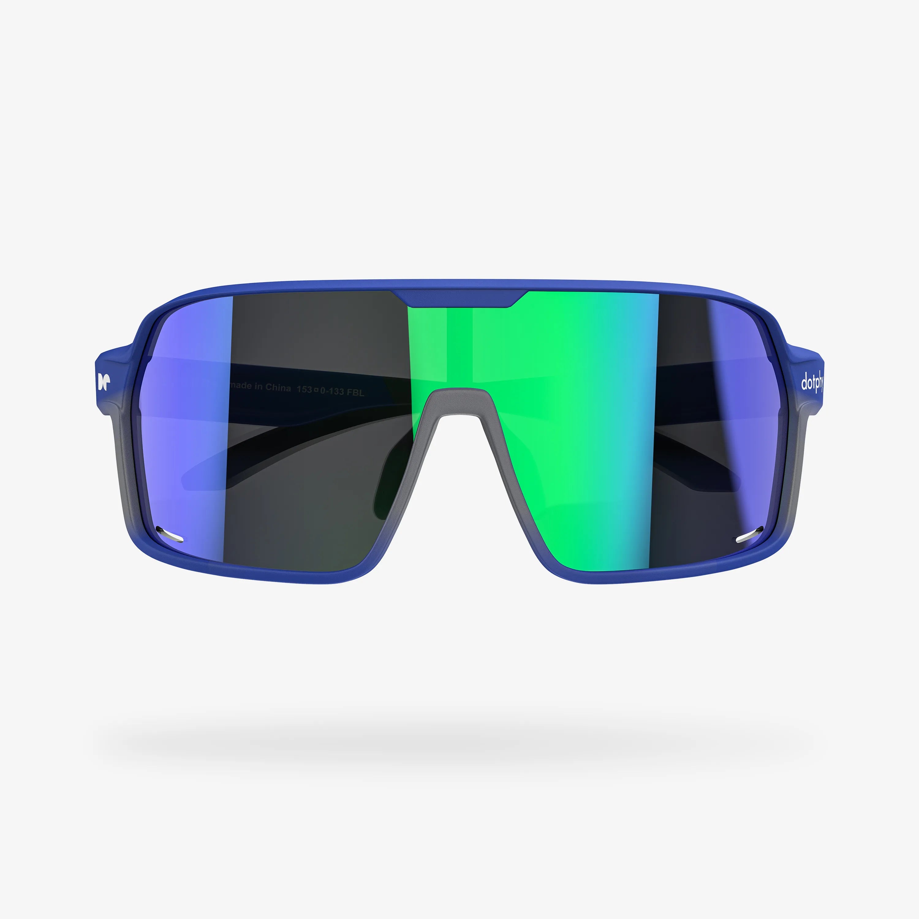 Reform Cyber Blue Rectangle Sport Sunglasses