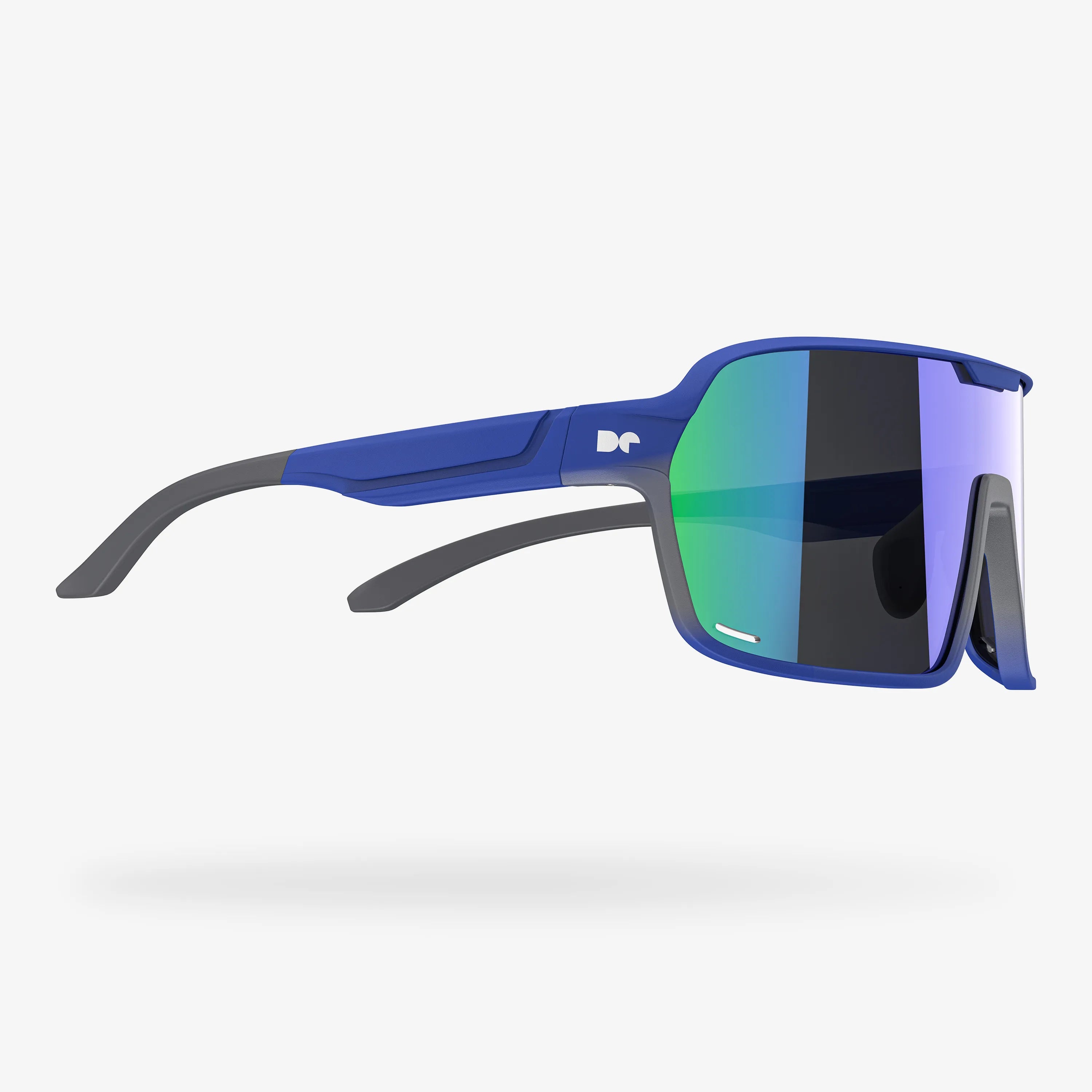 Reform Cyber Blue Rectangle Sport Sunglasses