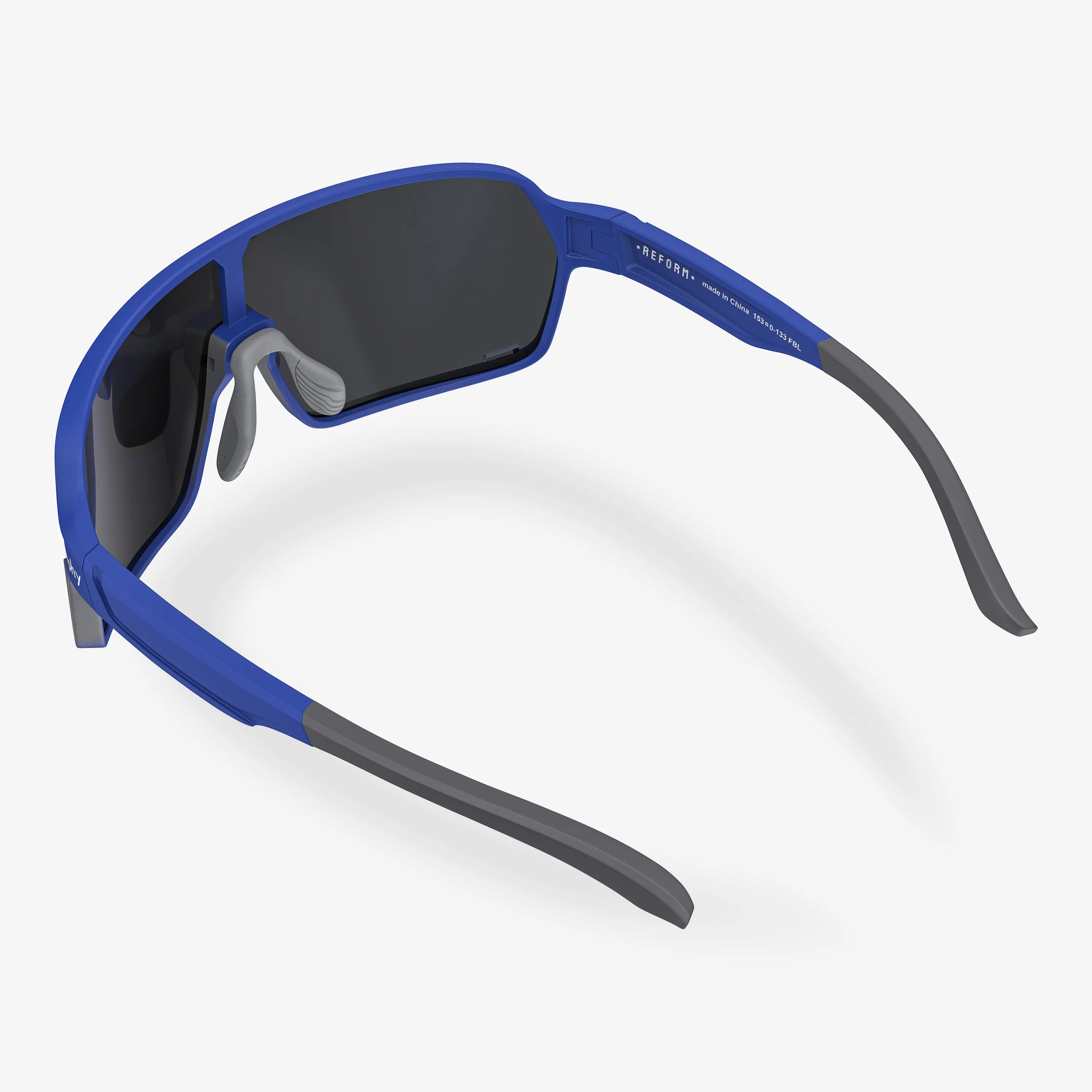 Reform Cyber Blue Rectangle Sport Sunglasses