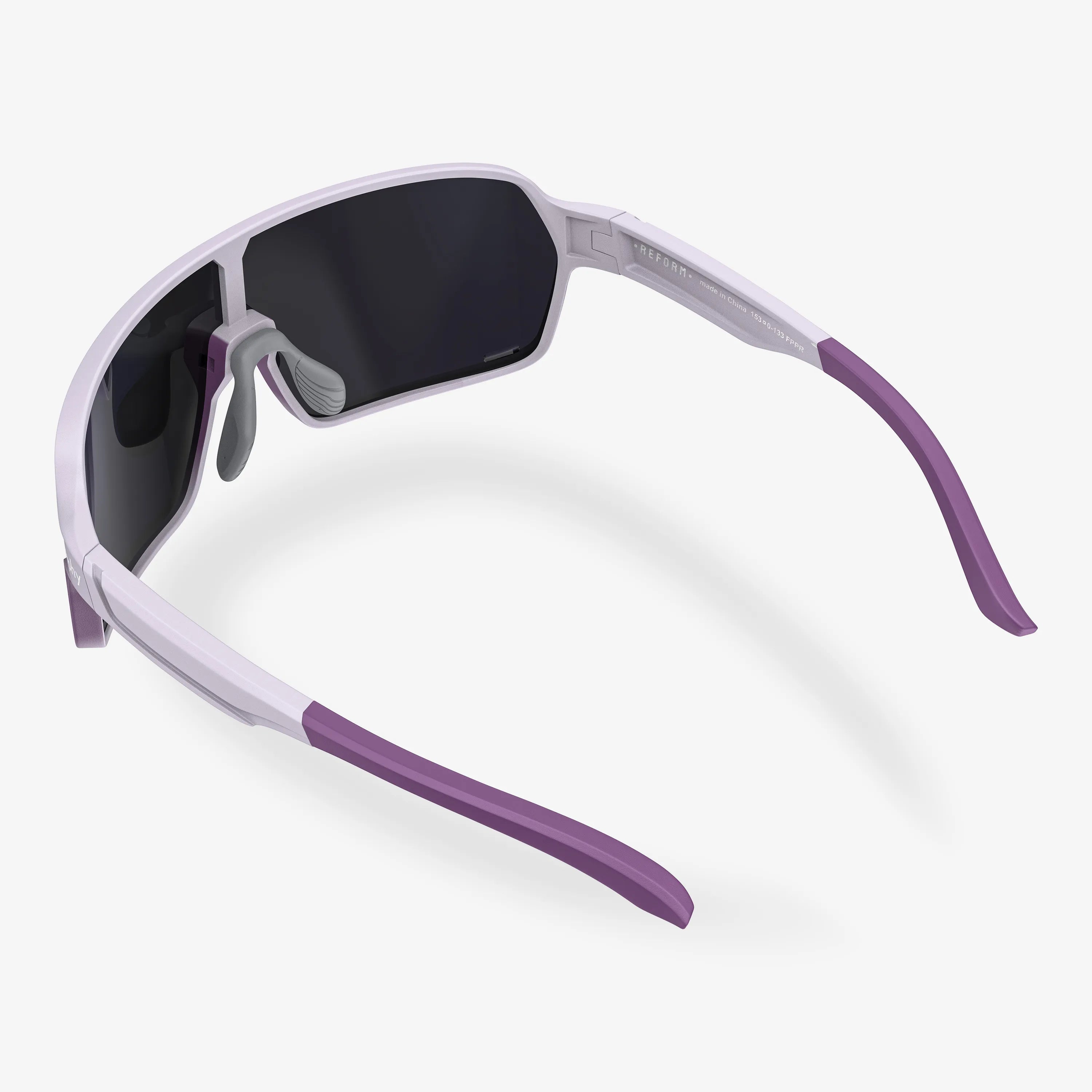 Gafas de sol deportivas rectangulares con rosa morada Reform