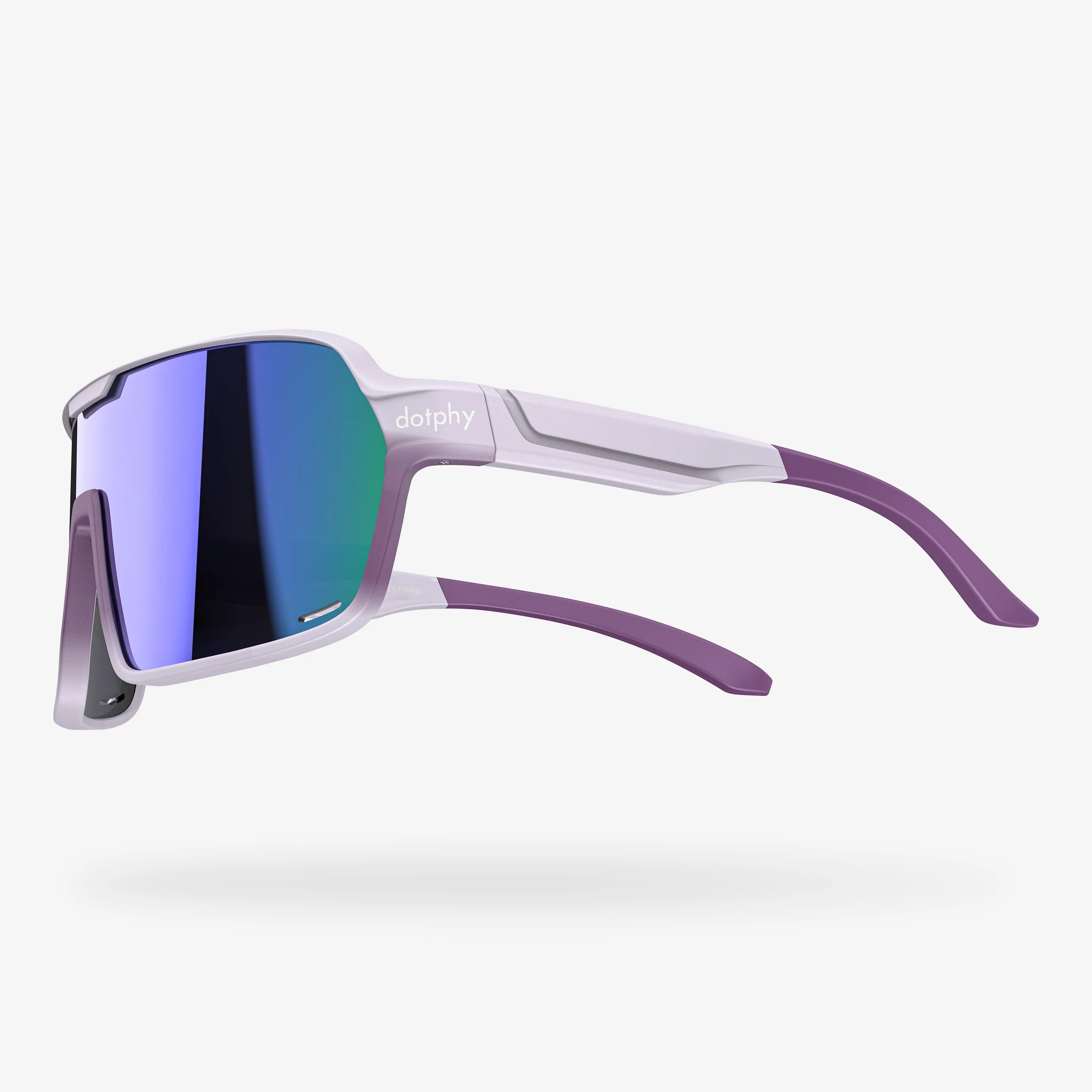 Gafas de sol deportivas rectangulares con rosa morada Reform