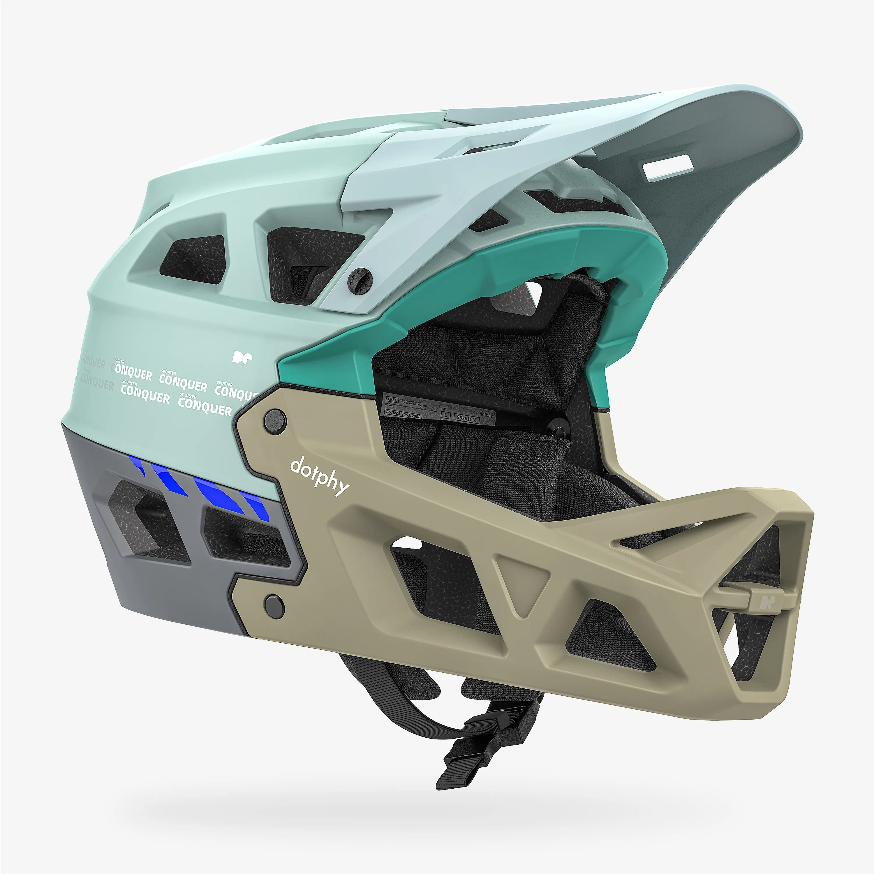 Sporter Conquer Tiffany Green Mountain Bike Helmet