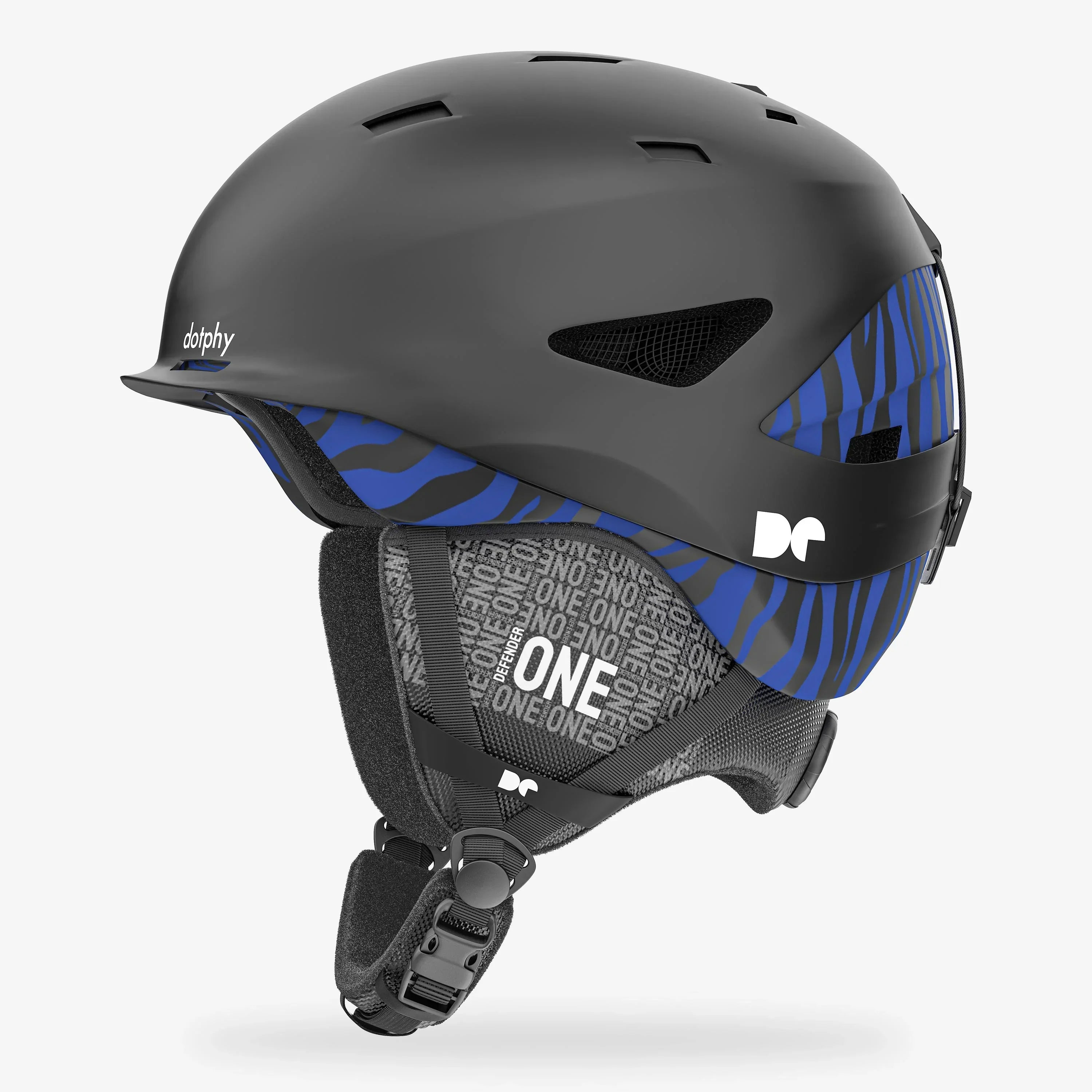 Defender One Matte Black Ski Helmet