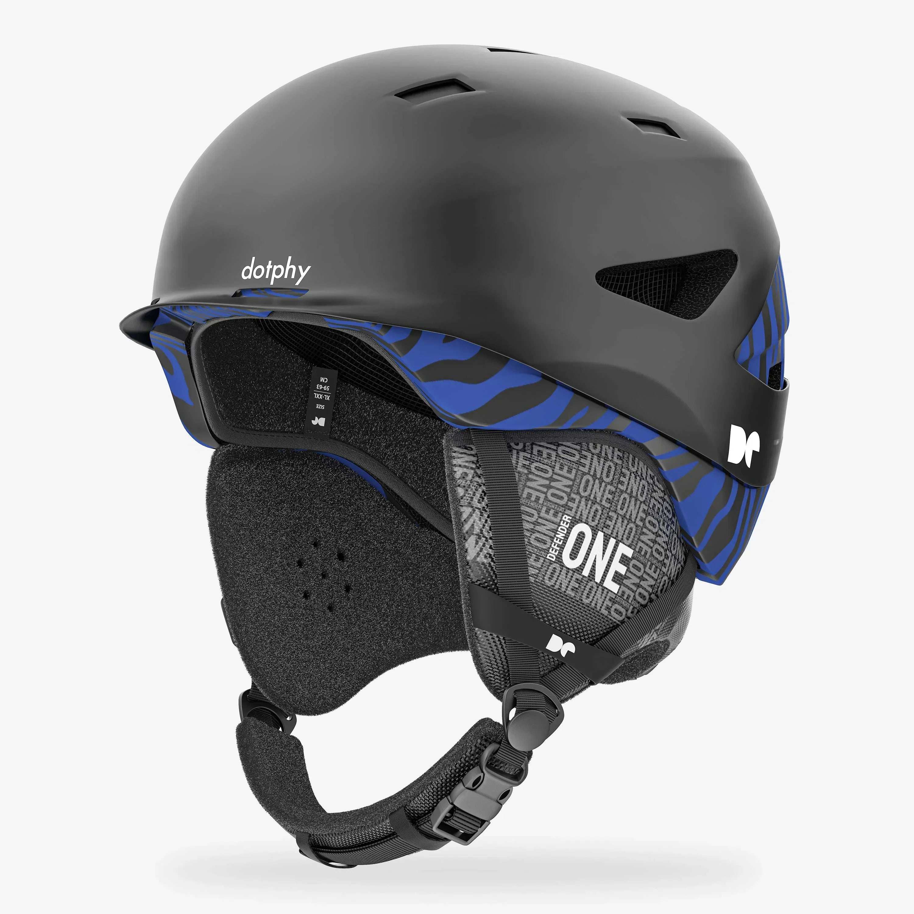 Defender One Matte Black Ski Helmet