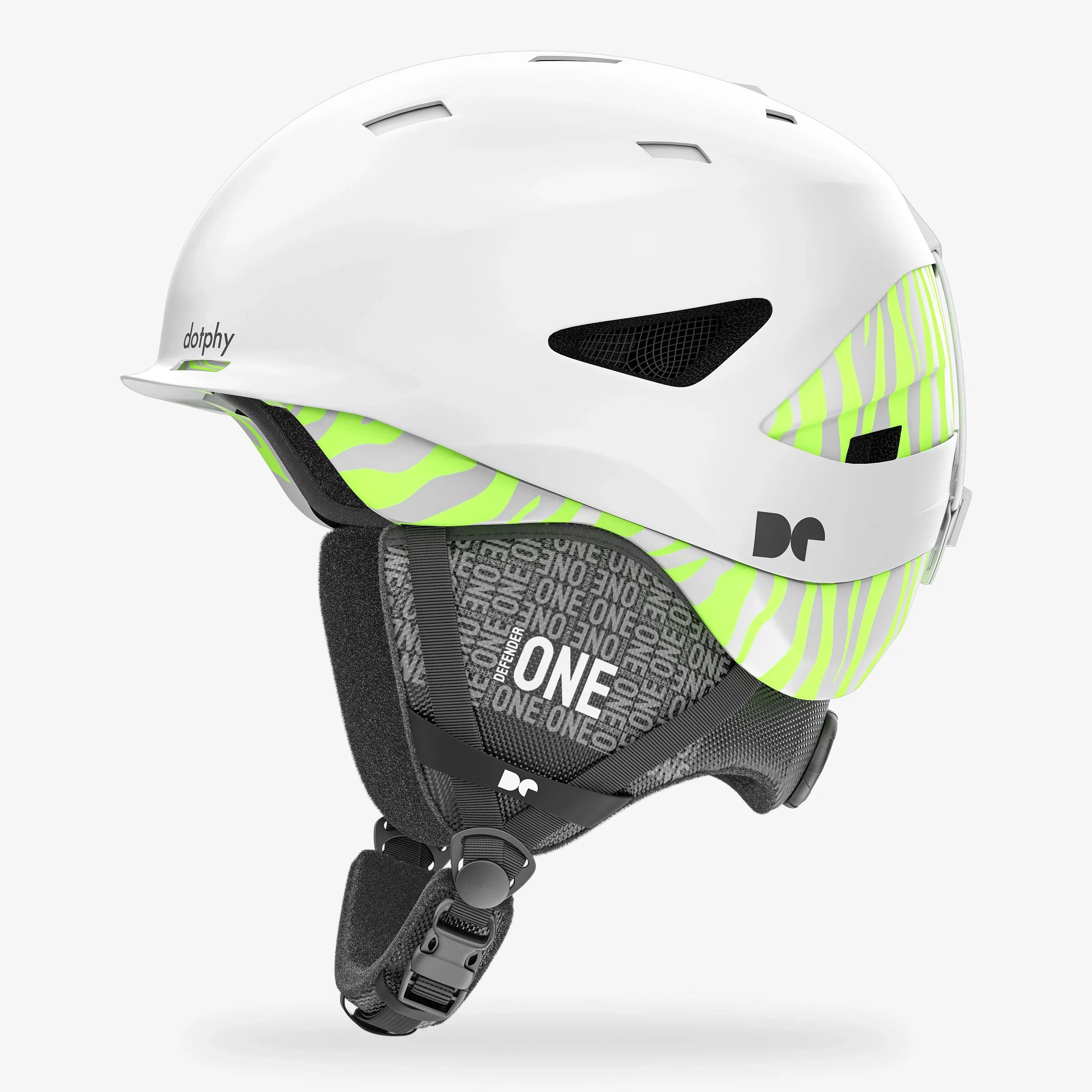 Defender One Snow White Ski Helmet