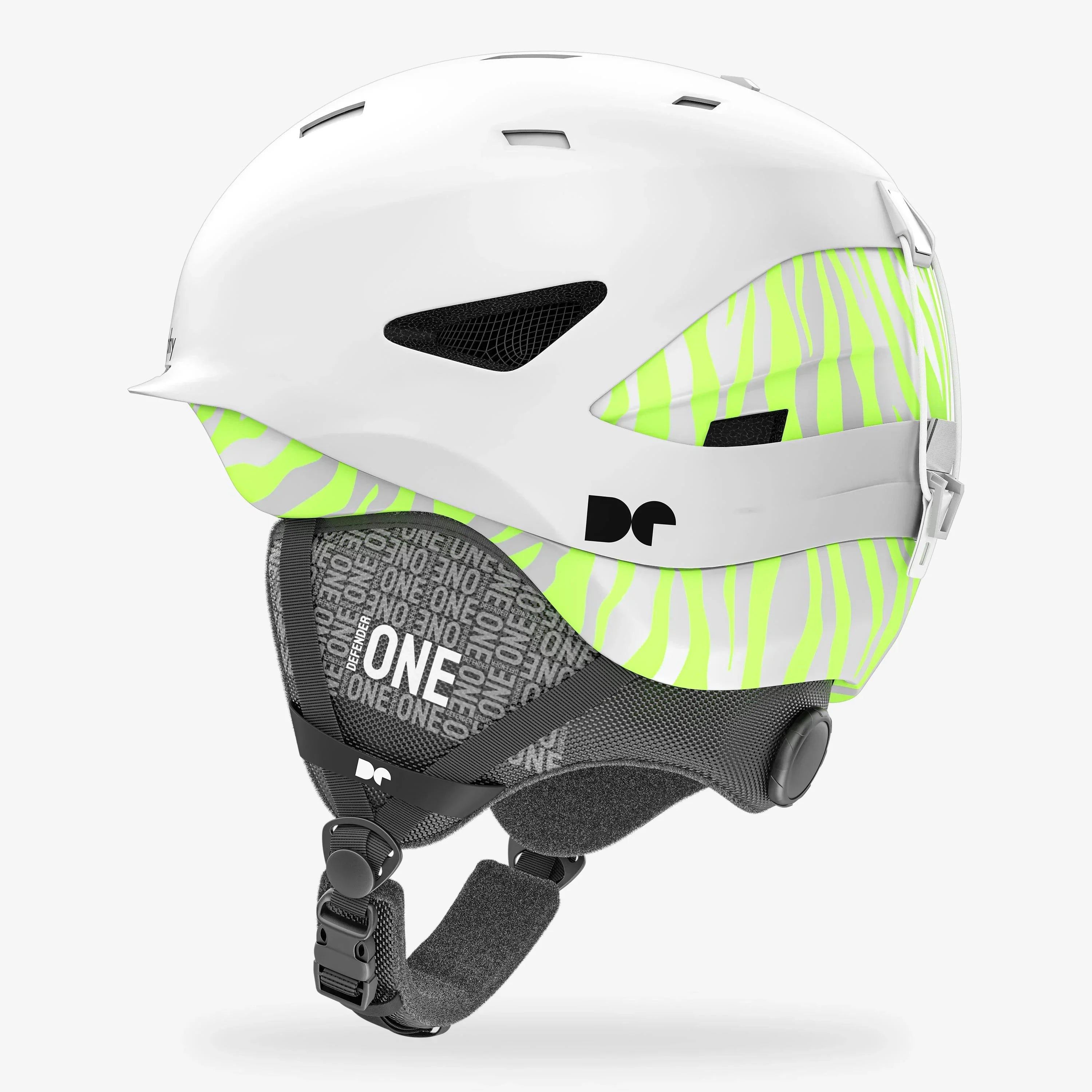 Defender One Snow White Ski Helmet