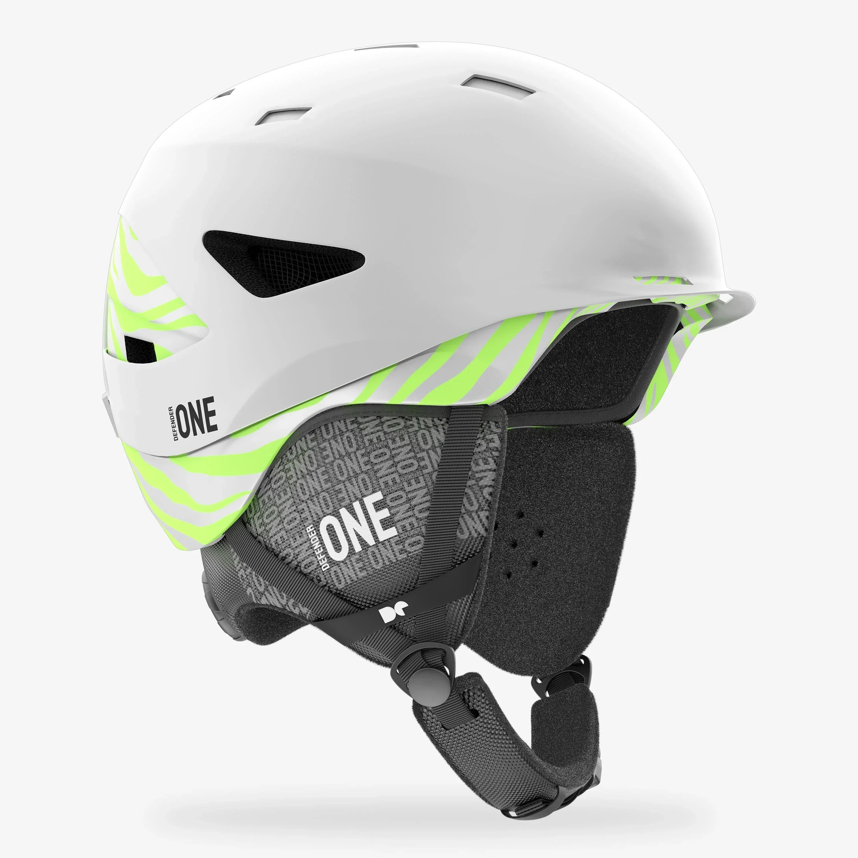 Defender One Snow White Ski Helmet