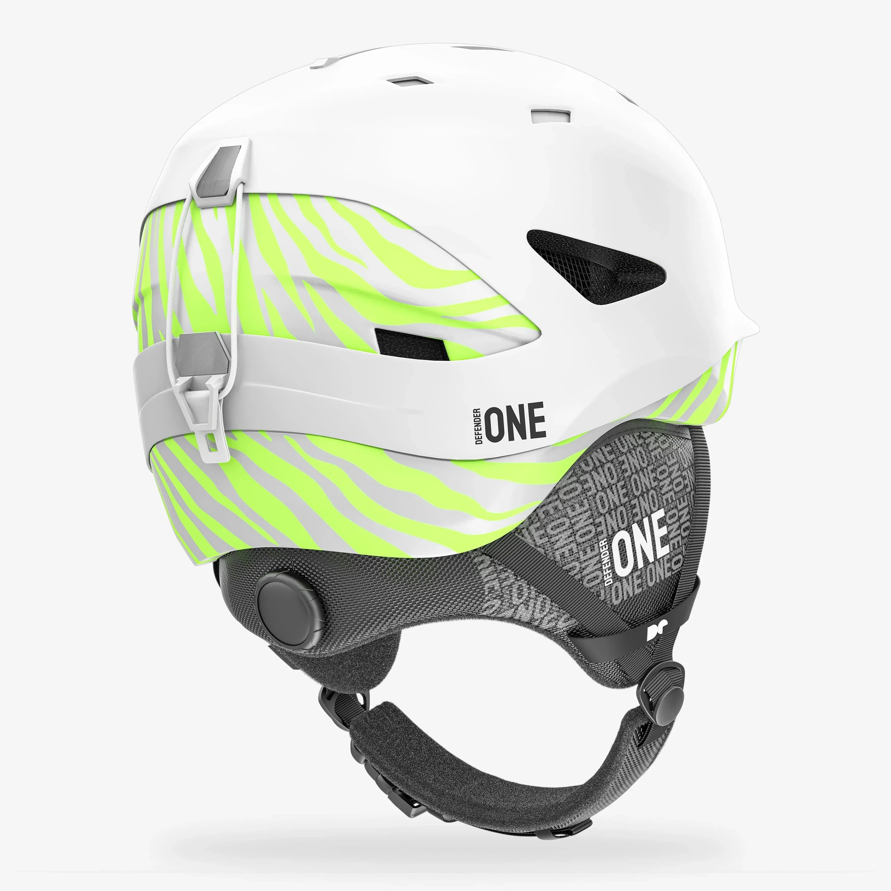 Defender One Snow White Ski Helmet
