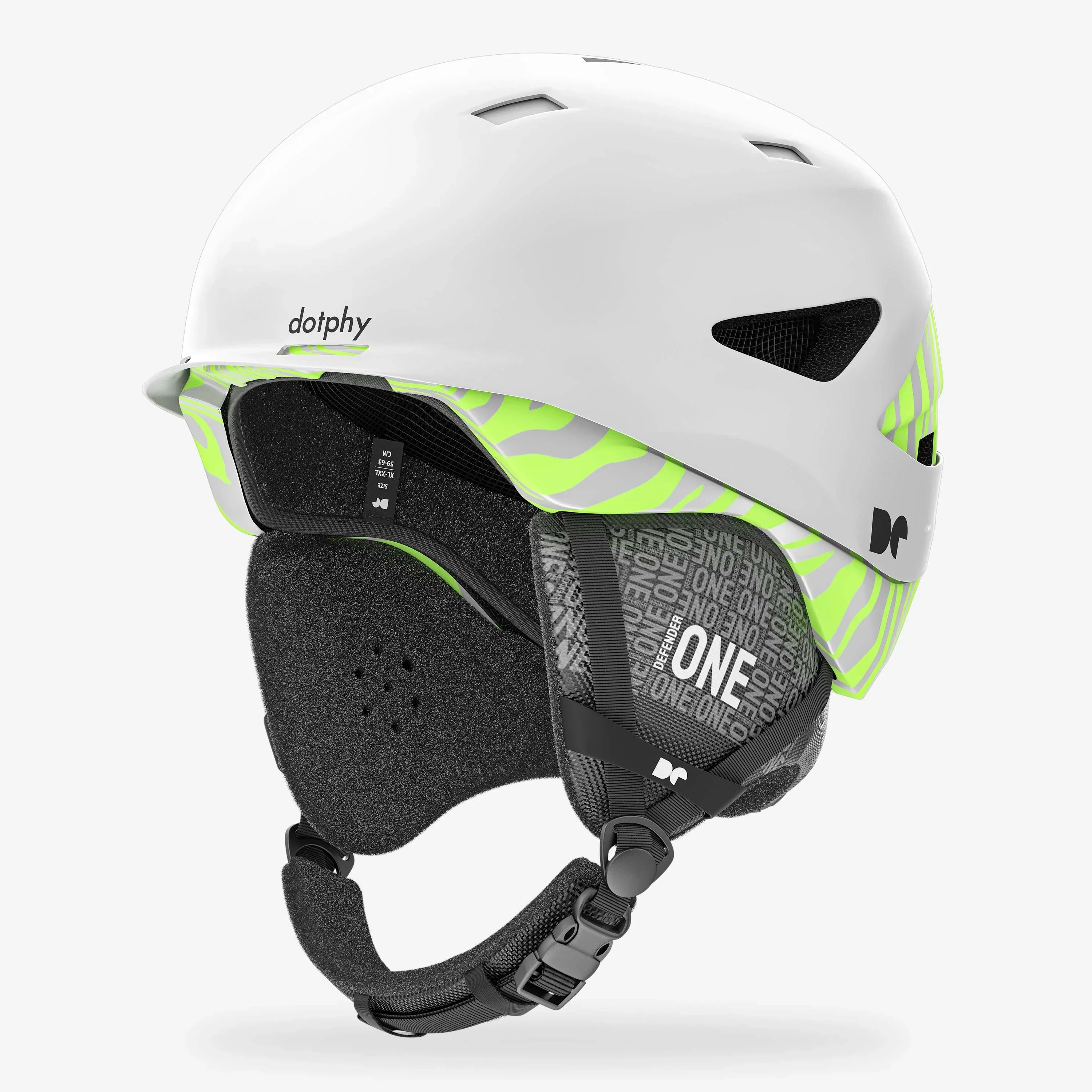 Defender One Snow White Ski Helmet
