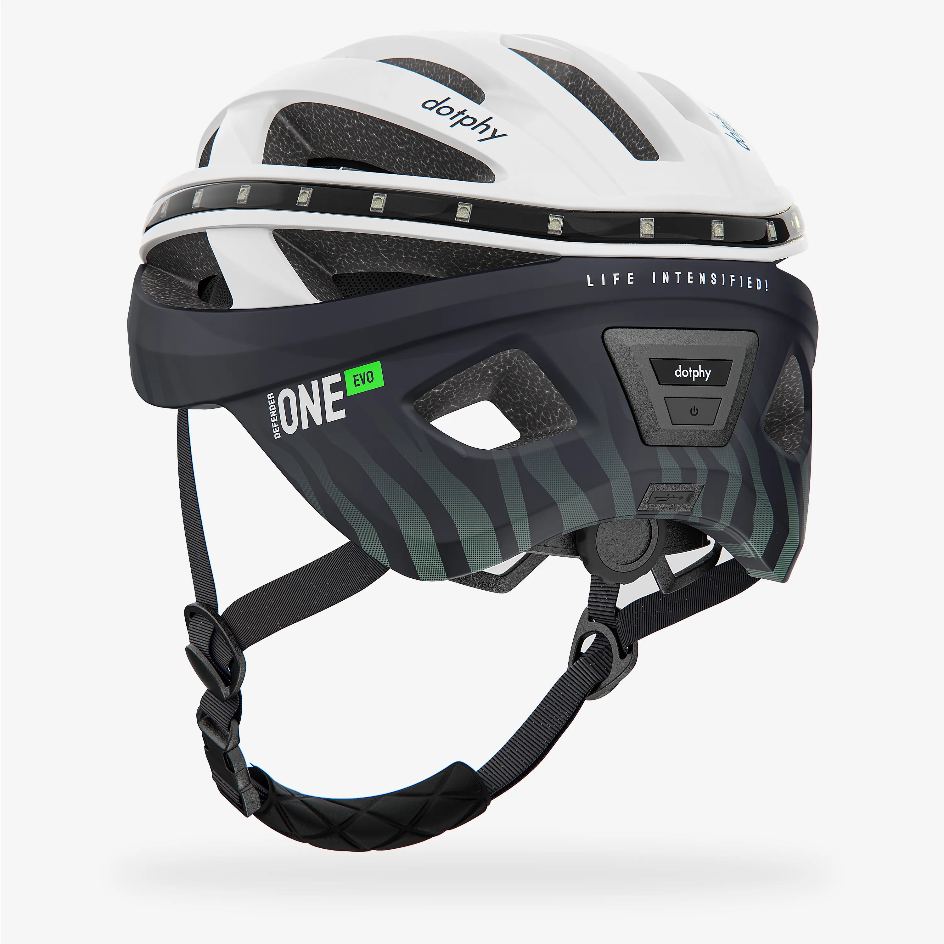 Defender One Evo Winter White Bike Helmet 白い自転車ヘルメット