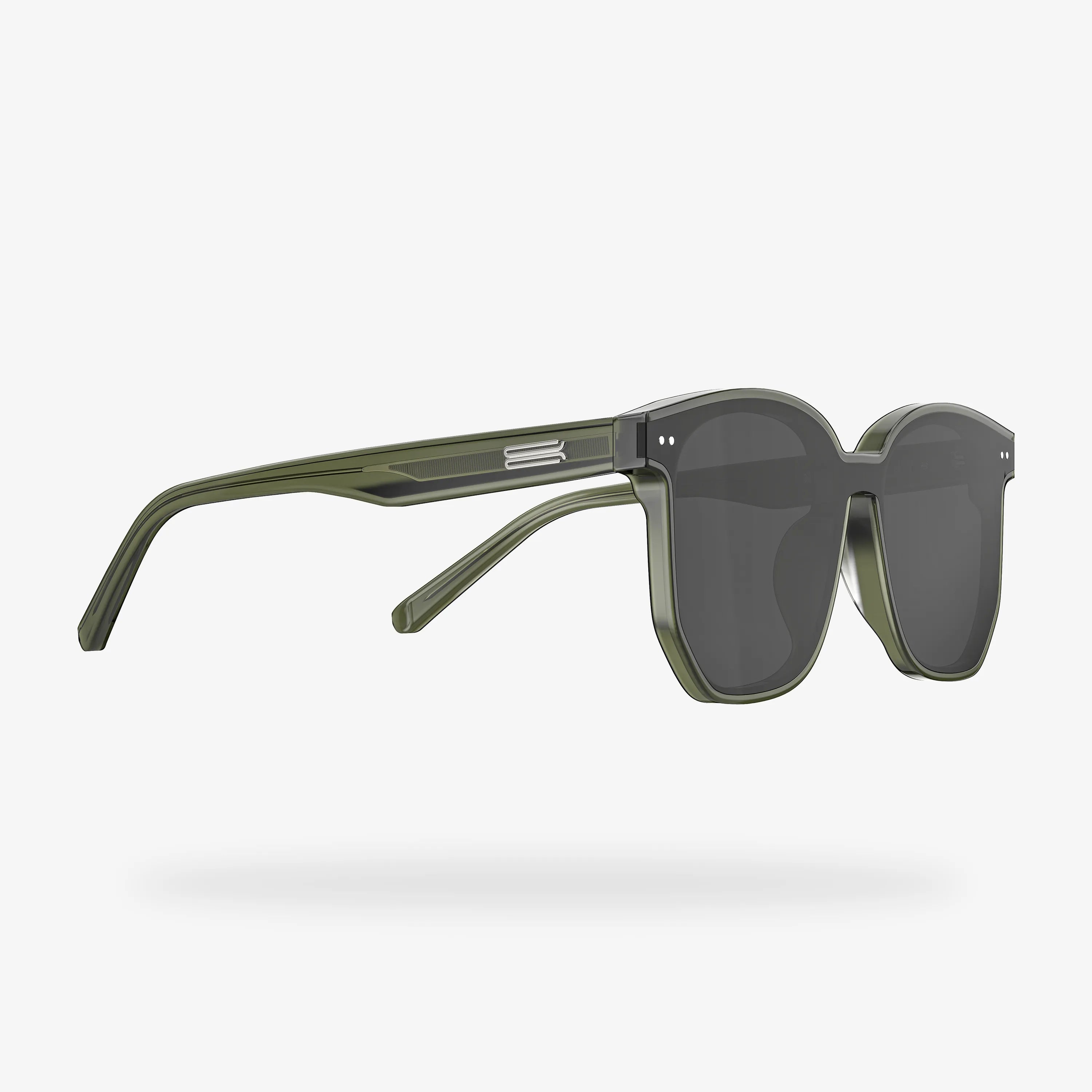 Grand Deep Green Square Acetate Sunglasses