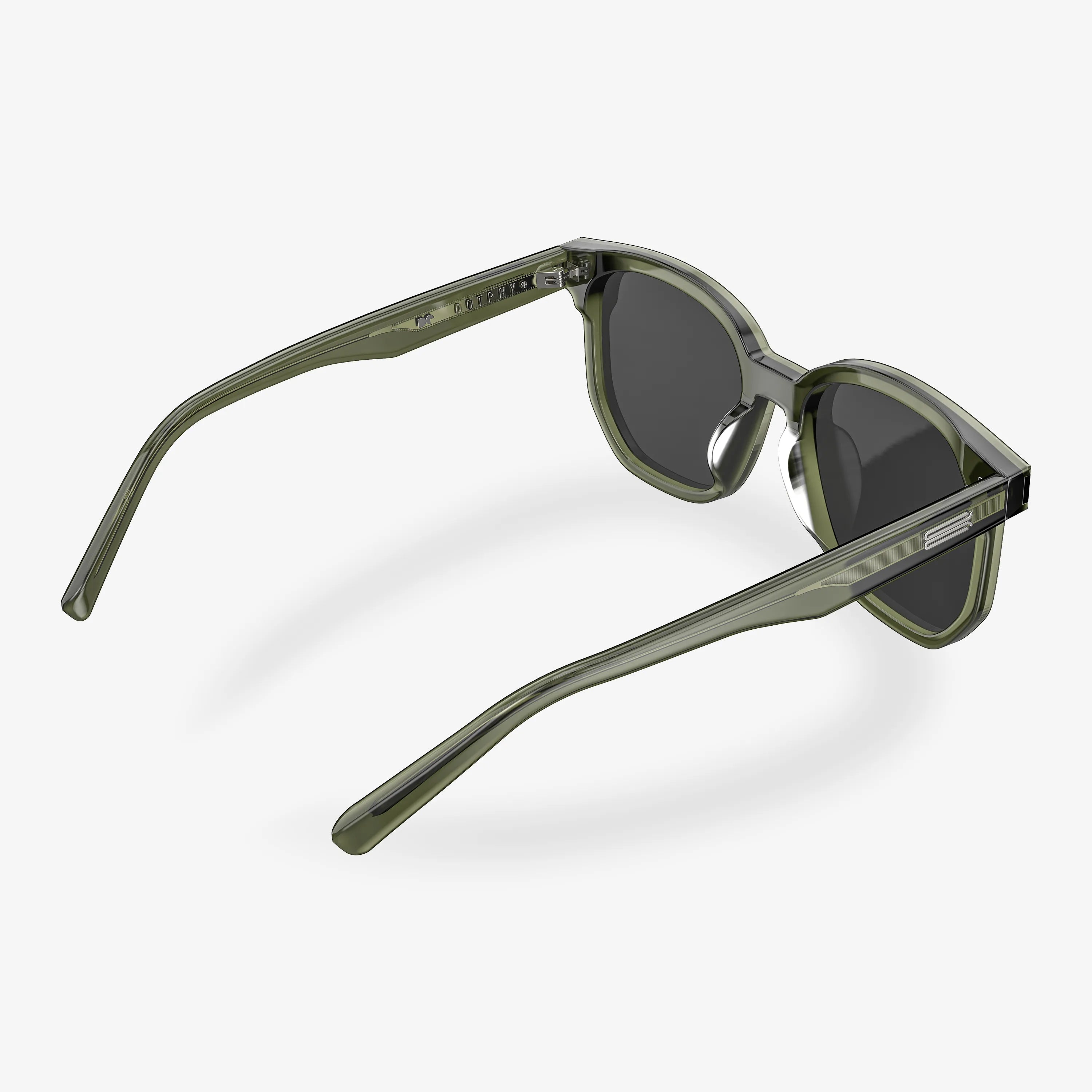 Grand Deep Green Square Acetate Sunglasses