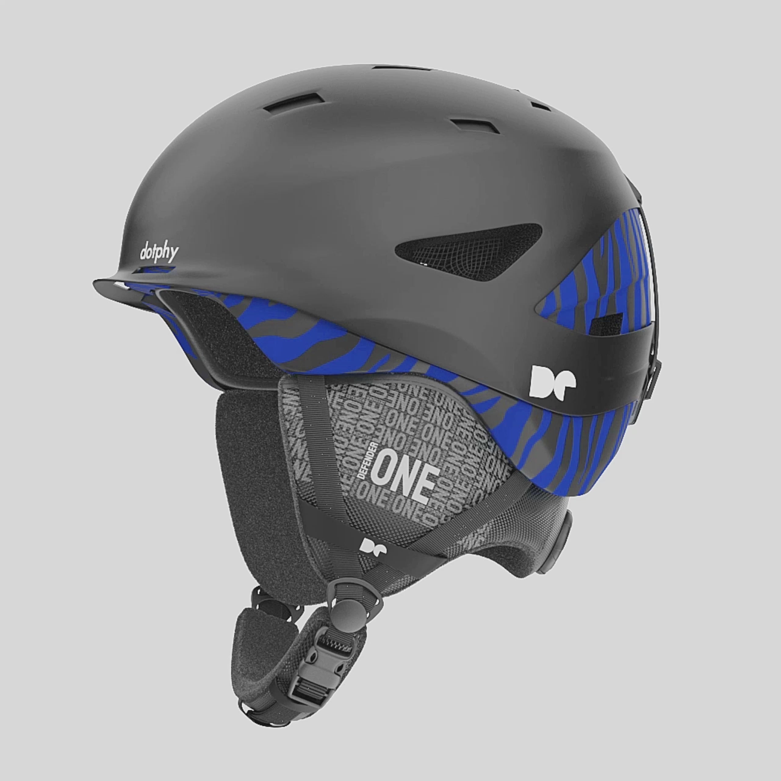 Defender One Matte Black Ski Helmet + Defender 1000 Pro Lavender Ski G