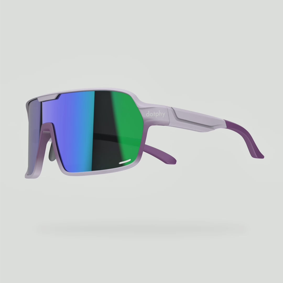 リブレ　ef30 ブレイズレインボー Reform Purple Rose Rectangle Sport Sunglasses