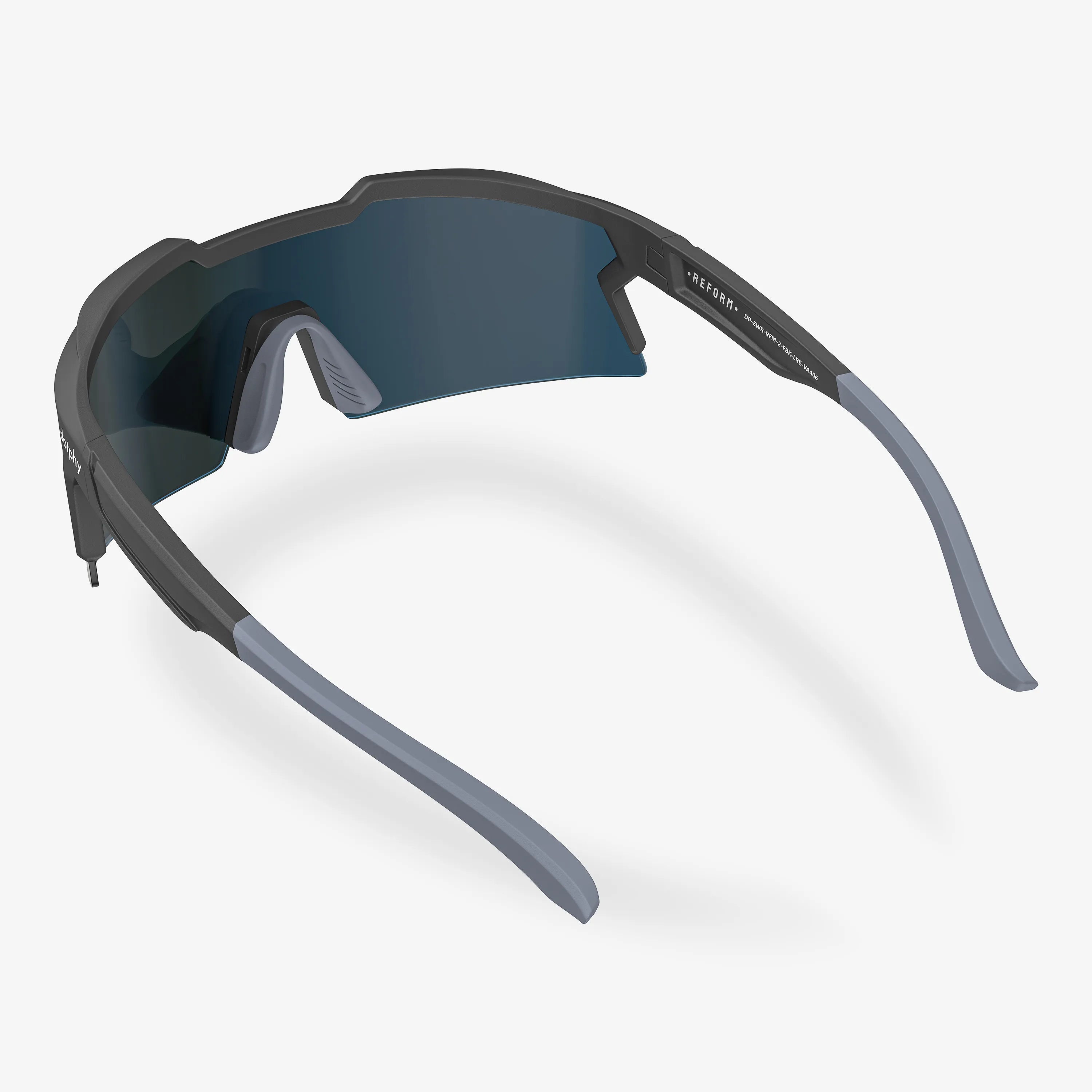 Reform2 Charcoal Rectangle Sport Sunglasses