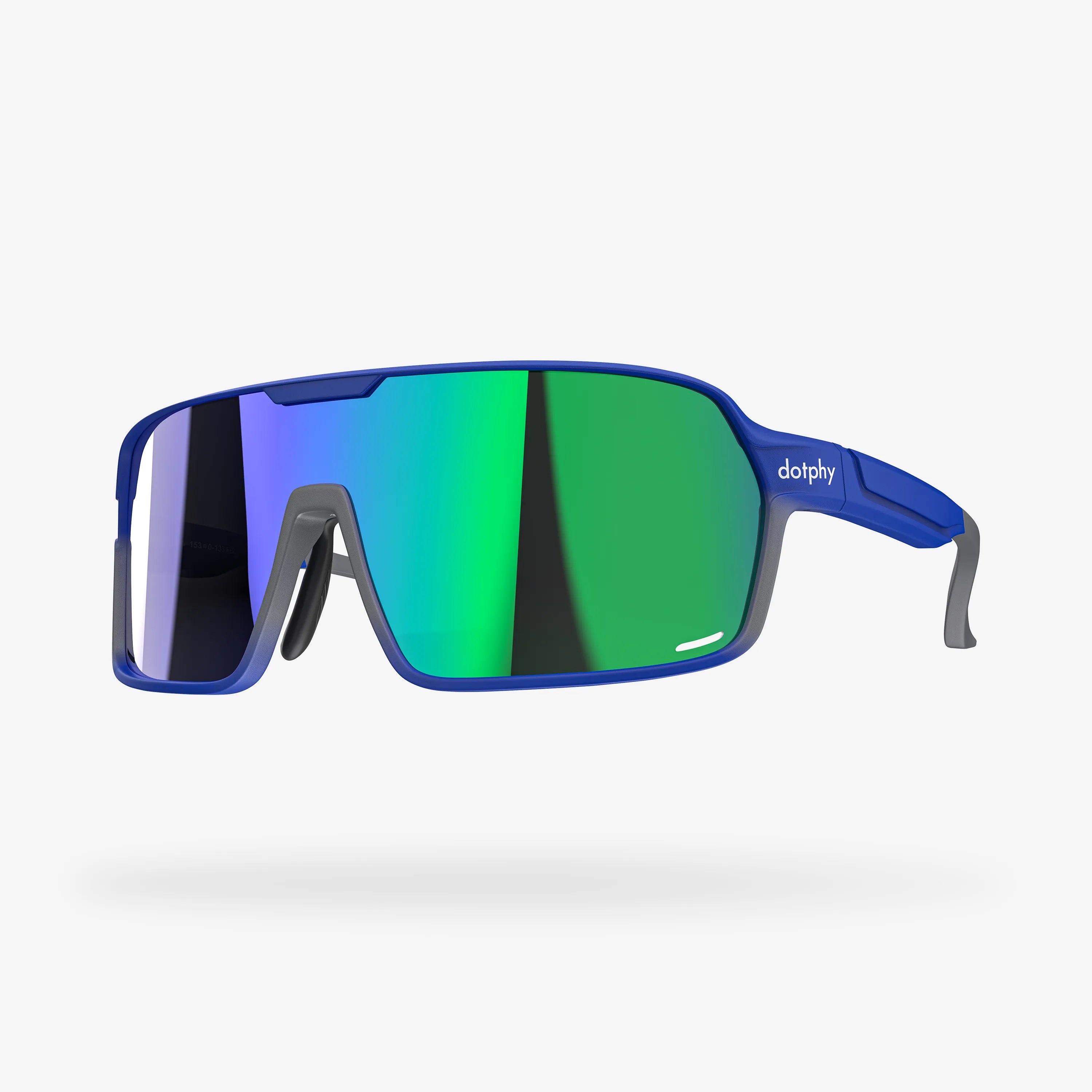 Reform Cyber Blue Rectangle Sport Sunglasses