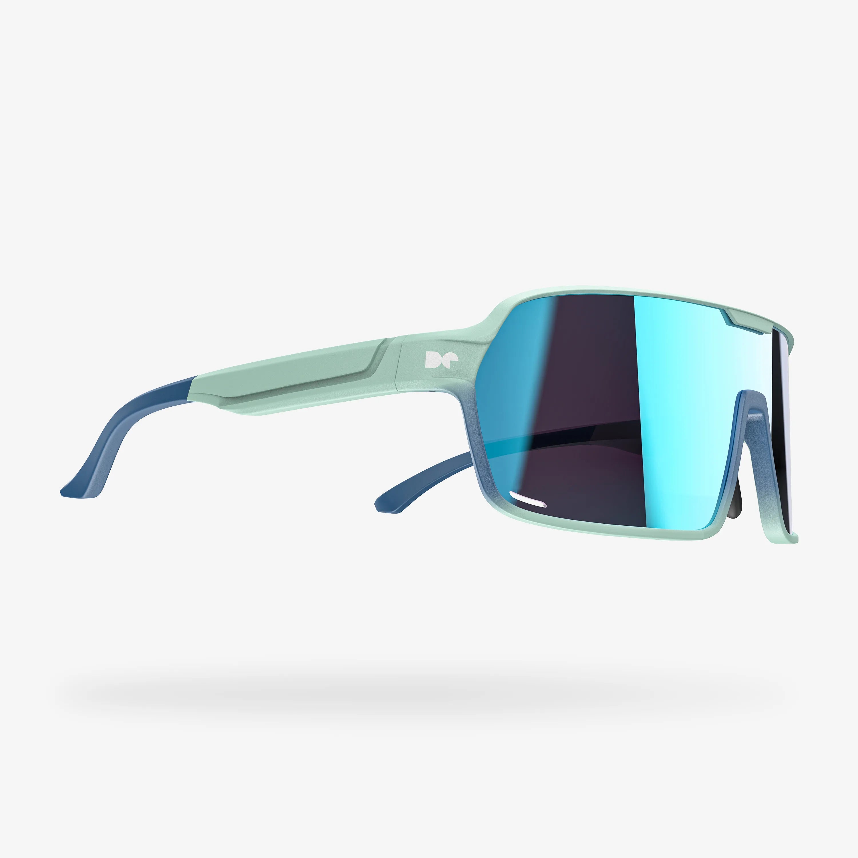 Reform Green Lily Rectangle Sport Sunglasses