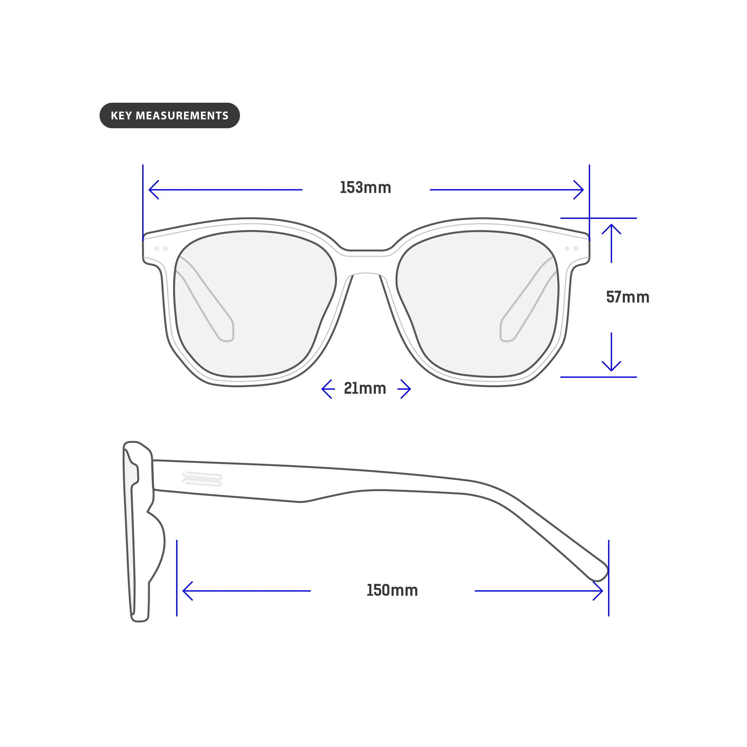 Grand Black Square Acetate Sunglasses