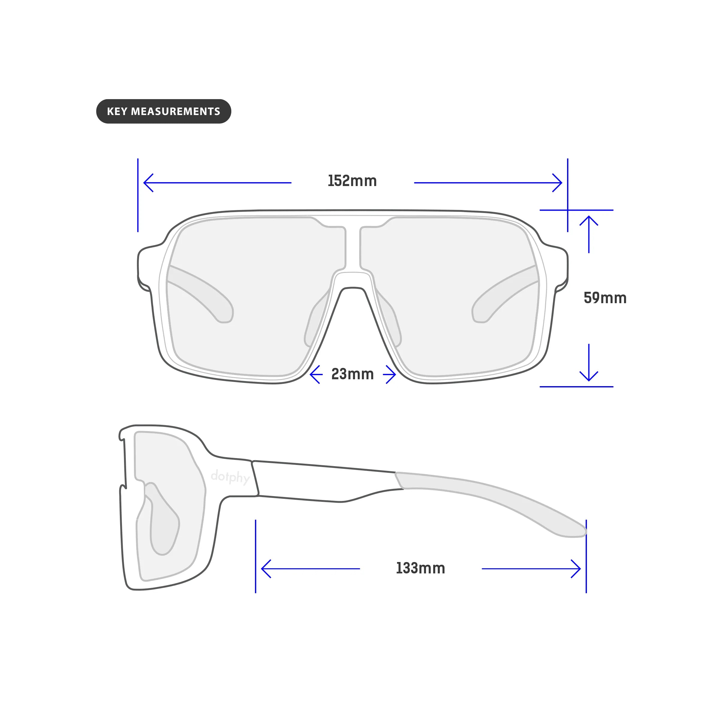 Reform Blissful Lila Rechteckige Sport-Sonnenbrille