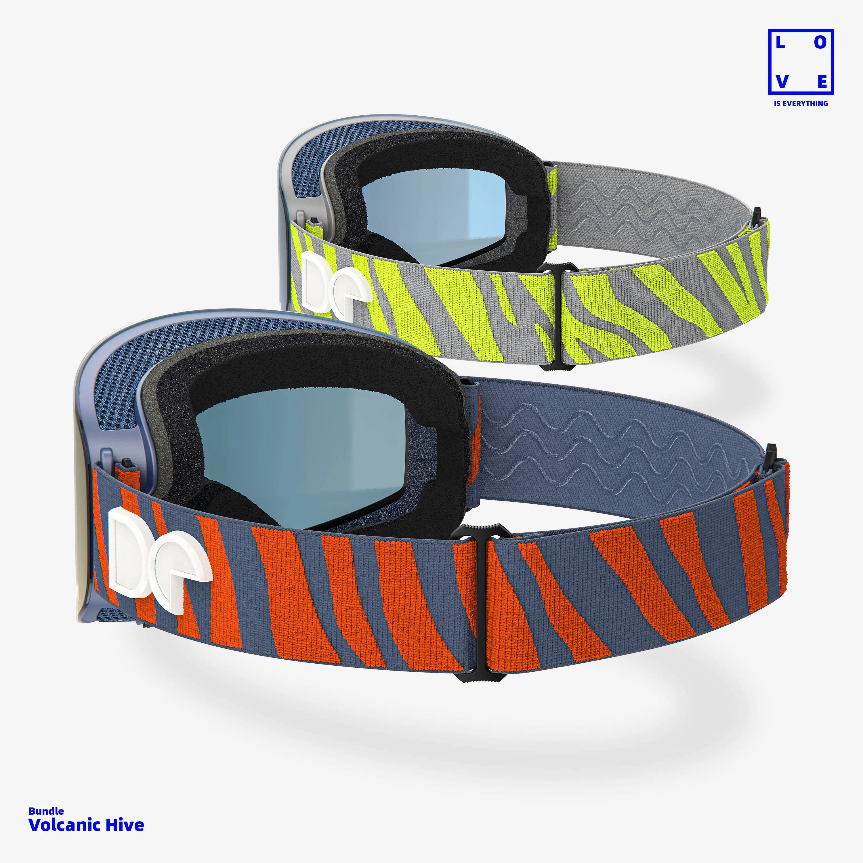 Defender 1000 Pro Volcano Ski Goggle + Defender 1000 Pro Nardo Ski Goggle