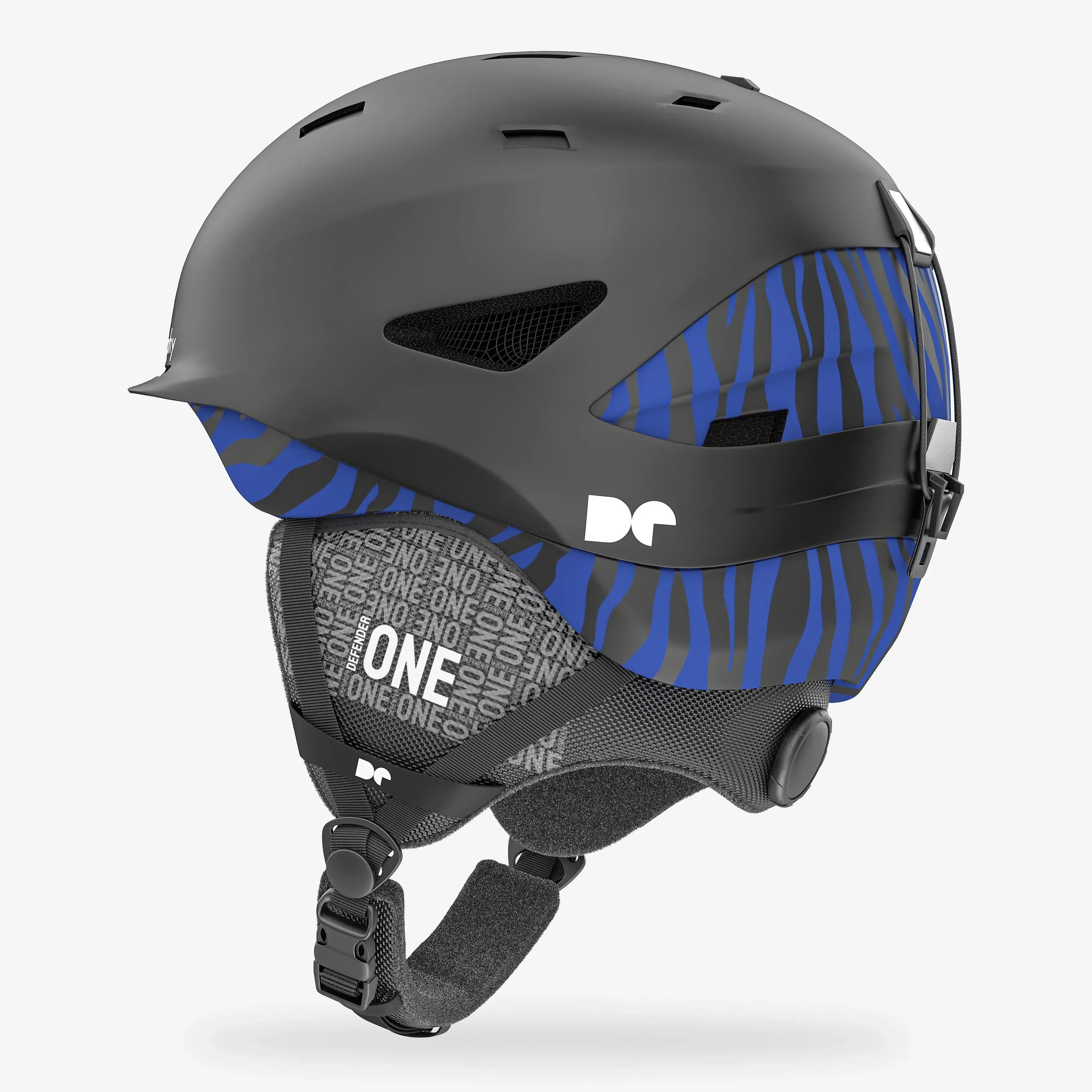 Defender One Matte Black Ski Helmet